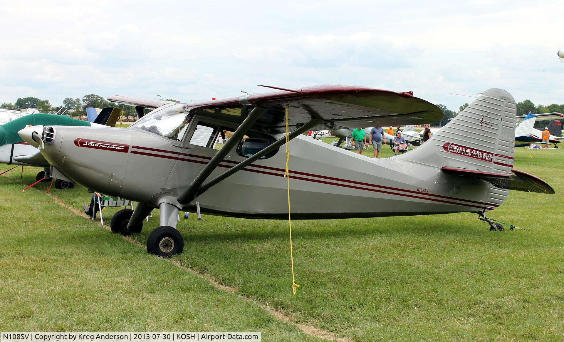 N108SV, 1948 Stinson 108-3 Voyager C/N 108-4165, EAA AirVenture 2013