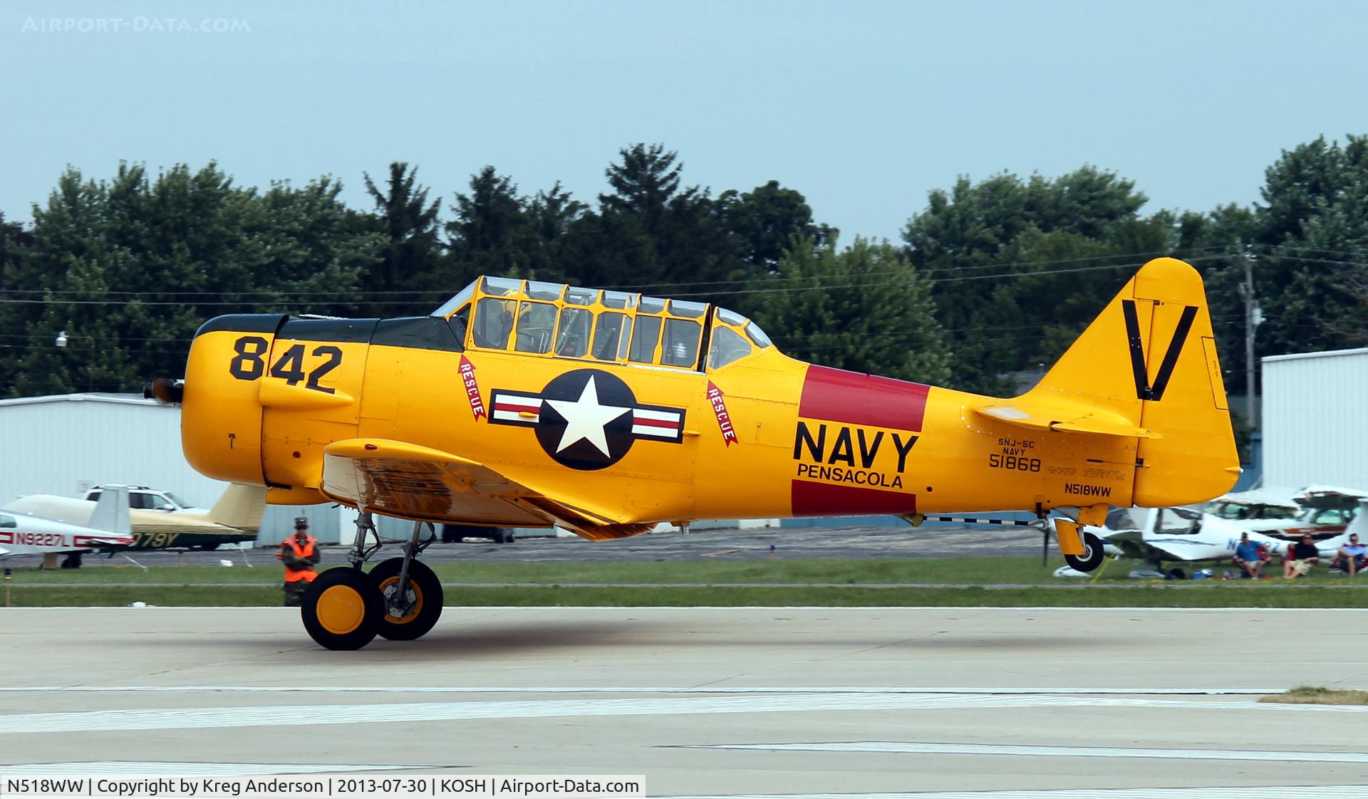 N518WW, North American SNJ-5C Texan Texan C/N 88-14866, EAA AirVenture 2013