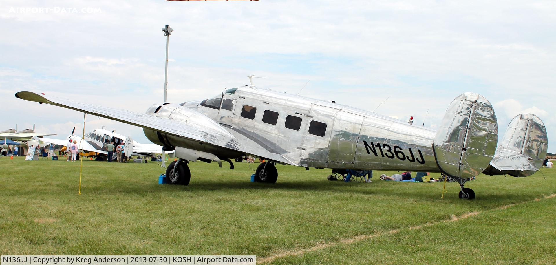 N136JJ, 1957 Beech E18S C/N BA-318, EAA AirVenture 2013