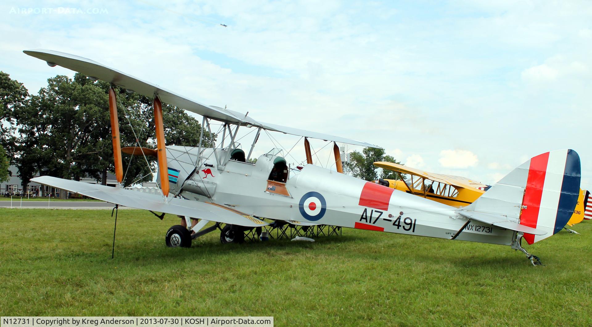 N12731, 1942 De Havilland Australia DH-82A Tiger Moth C/N DHA914, EAA AirVenture 2013