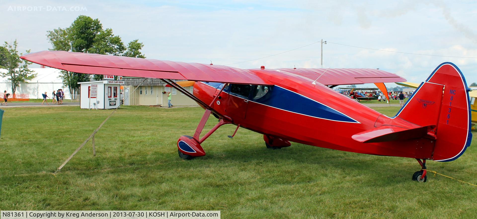 N81361, 1946 Fairchild 24R-46 C/N R46261, EAA AirVenture 2013