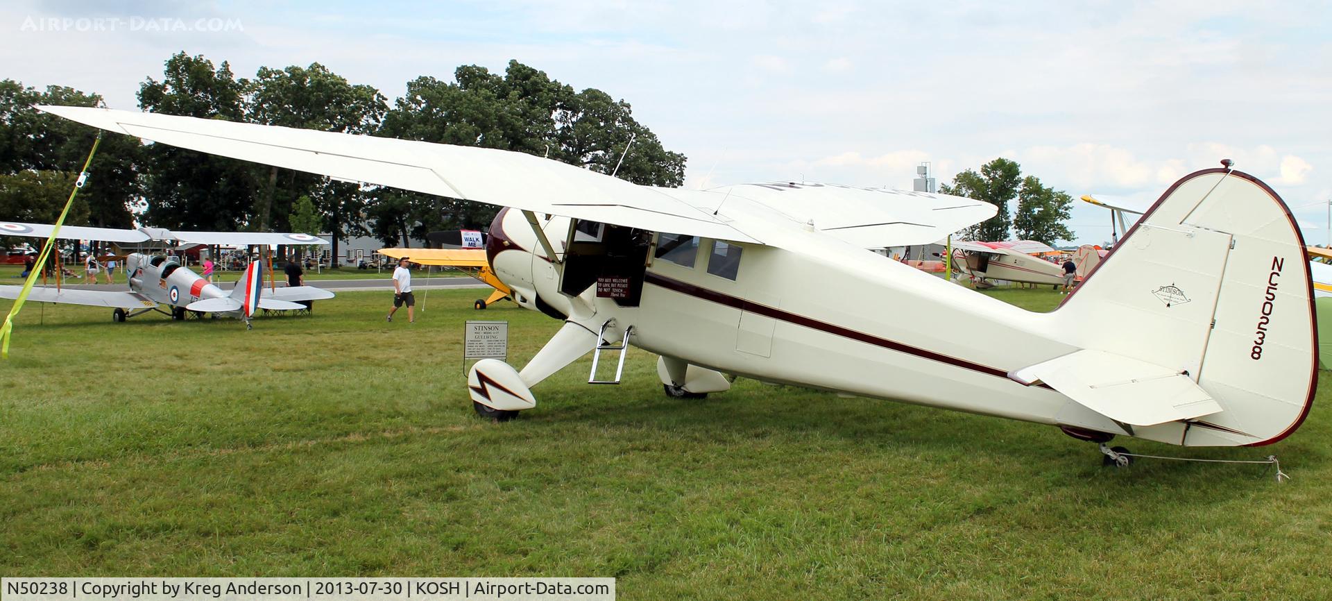 N50238, 1942 Stinson V77 Reliant C/N 77-248, EAA AirVenture 2013