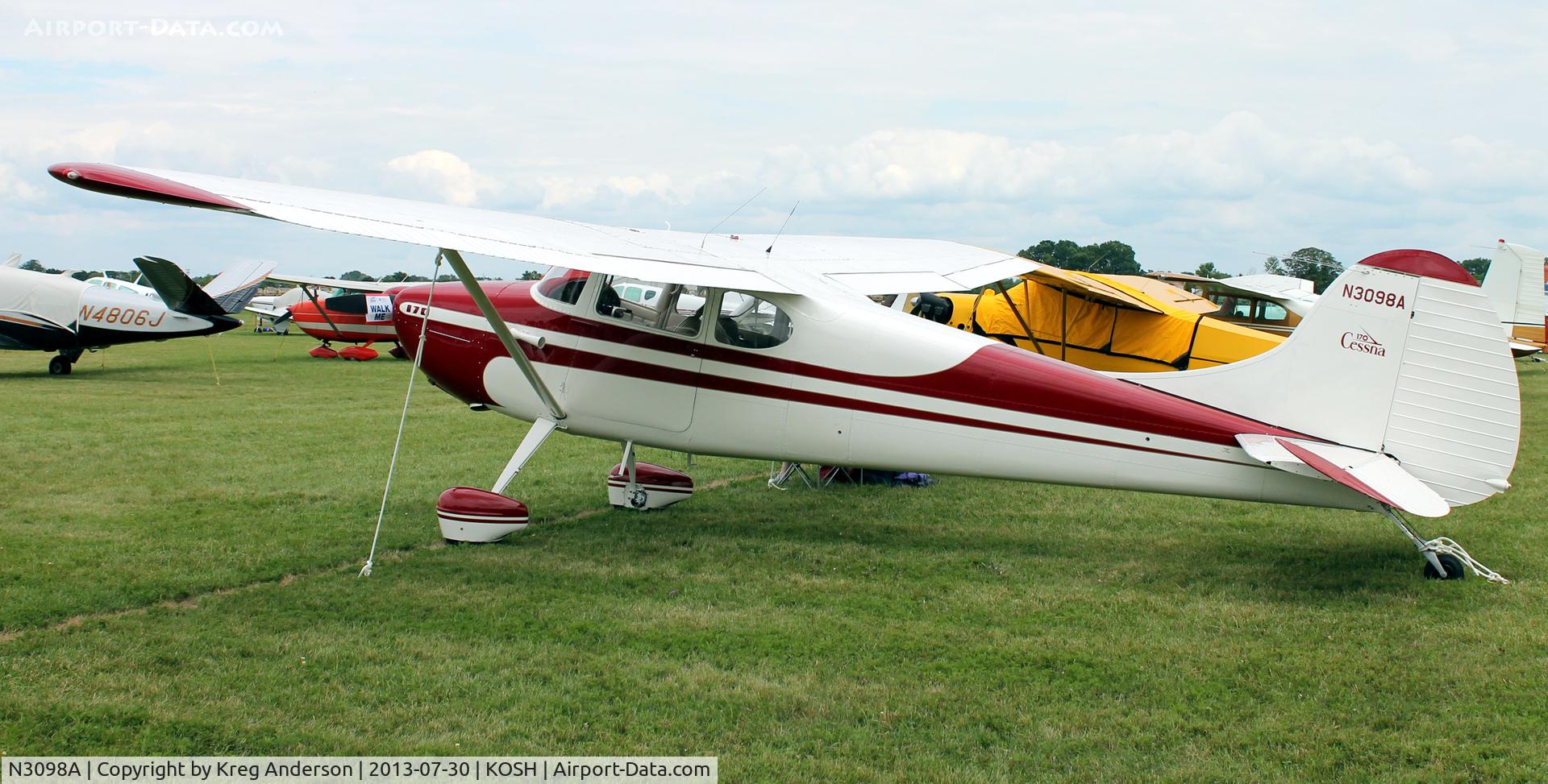 N3098A, 1953 Cessna 170B C/N 25742, EAA AirVenture 2013