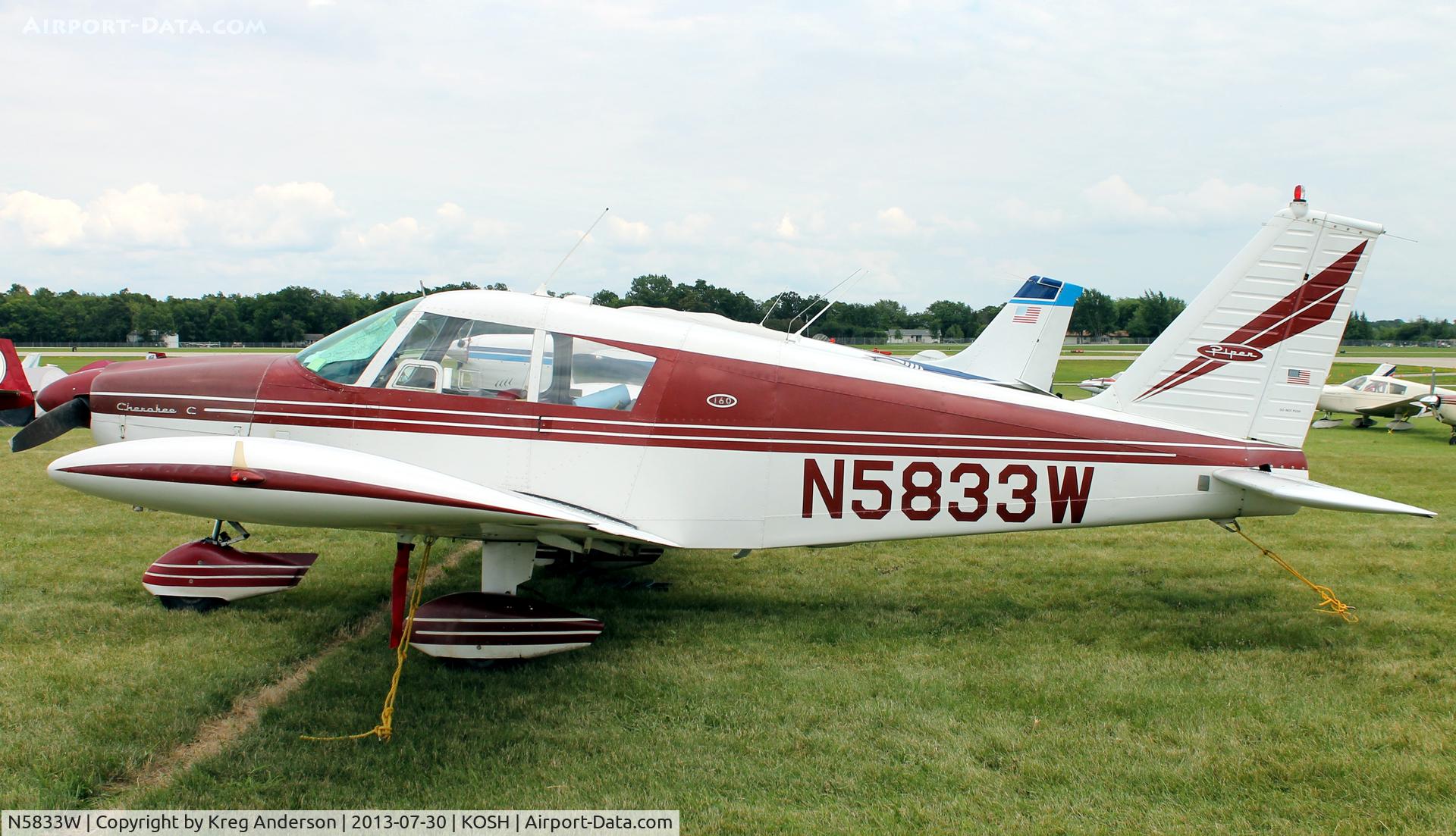 N5833W, 1965 Piper PA-28-160 Cherokee C/N 28-2159, EAA AirVenture 2013