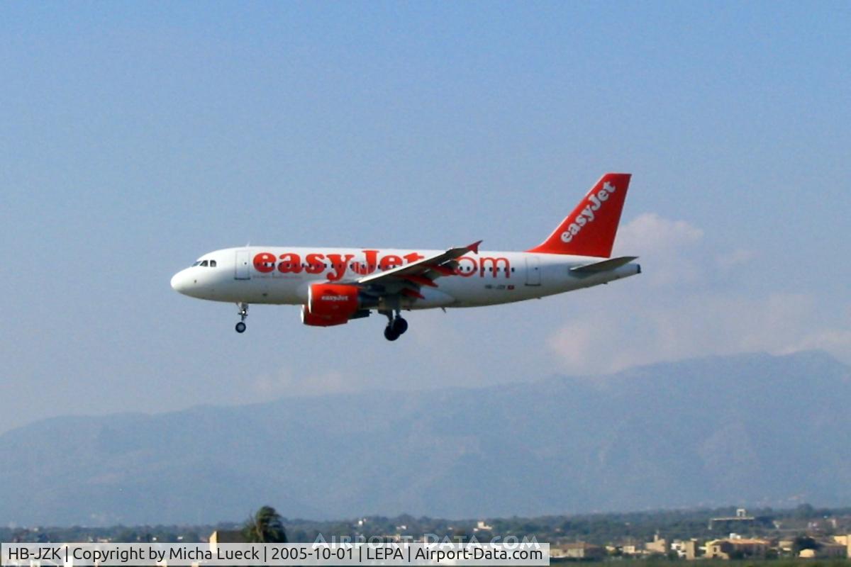 HB-JZK, 2004 Airbus A319-111 C/N 2319, At Palma