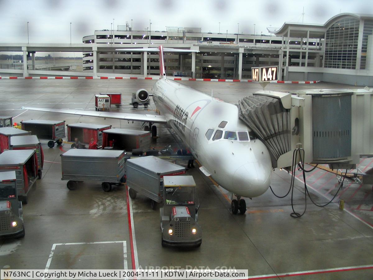 N763NC, 1976 McDonnell Douglas DC-9-51 C/N 47716, At Detroit