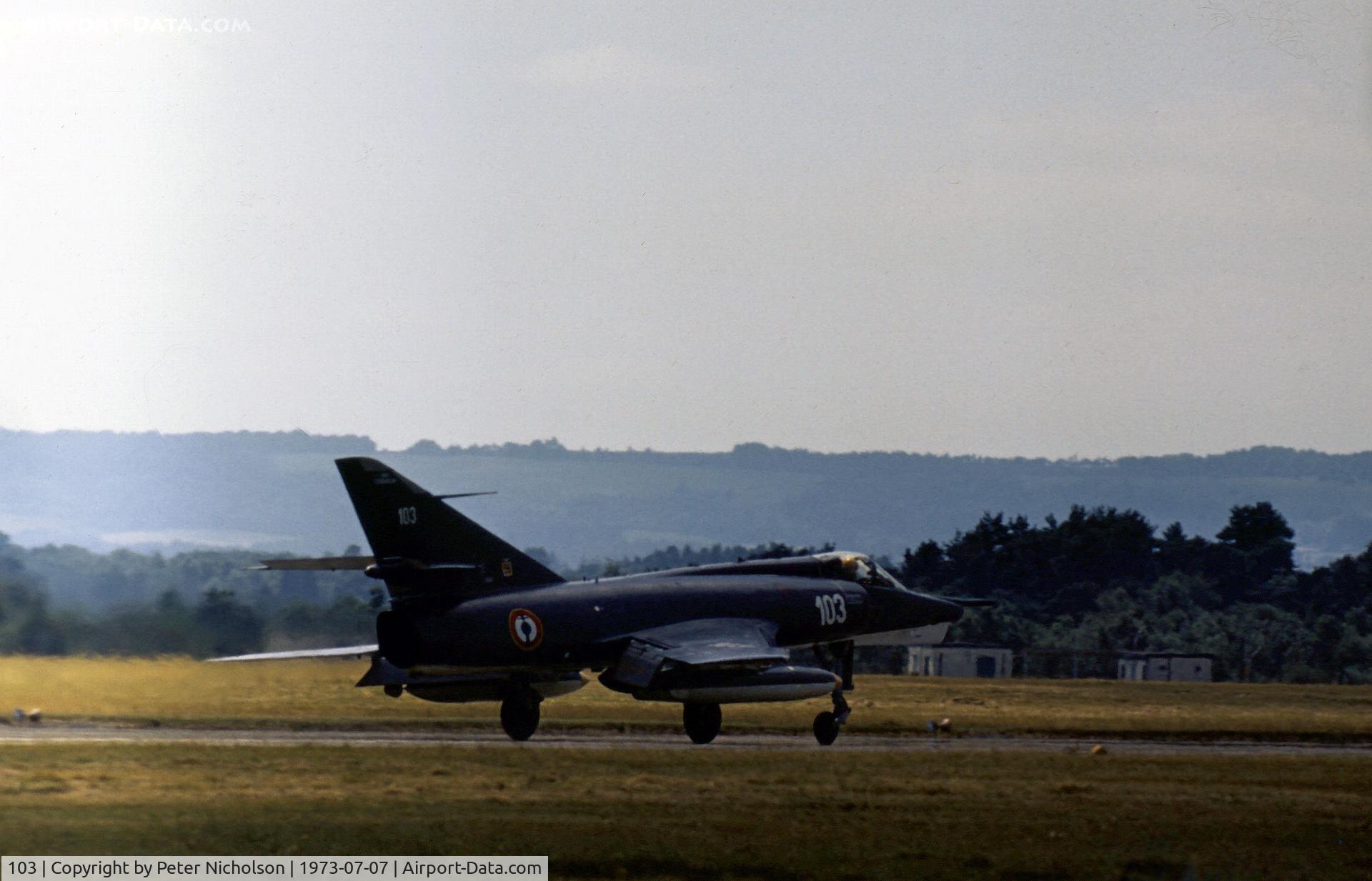 103, Dassault Etendard IV.P C/N 103, Another view of the Aeronavale 16 Flotille Etendard IV.P in action at the 1973 Intn'l Air Tattoo at RAF Greenham Common.
