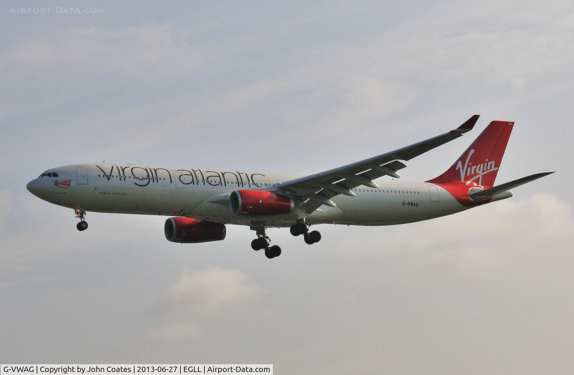 G-VWAG, 2012 Airbus A330-343X C/N 1341, Finals to 27L