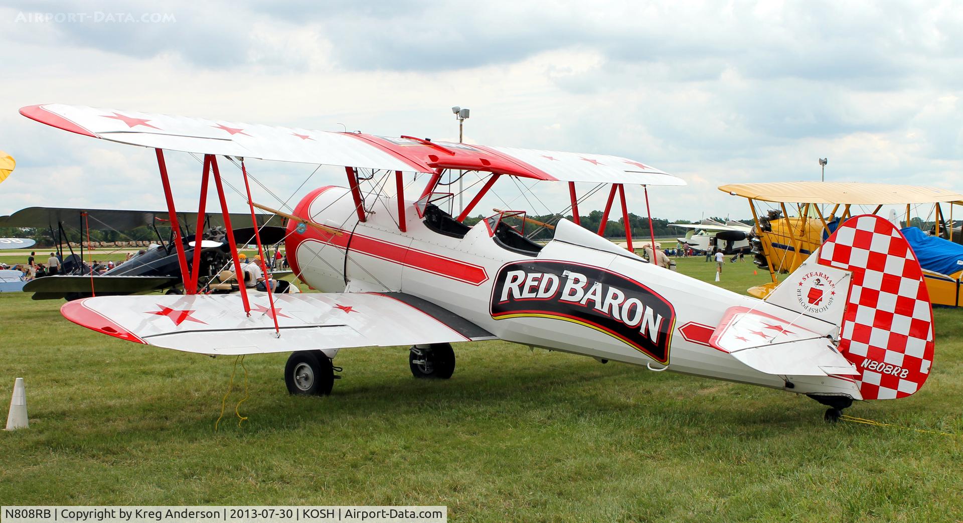 N808RB, 1943 Boeing PT-13D Kaydet (E75) C/N 75-5055, EAA AirVenture 2013