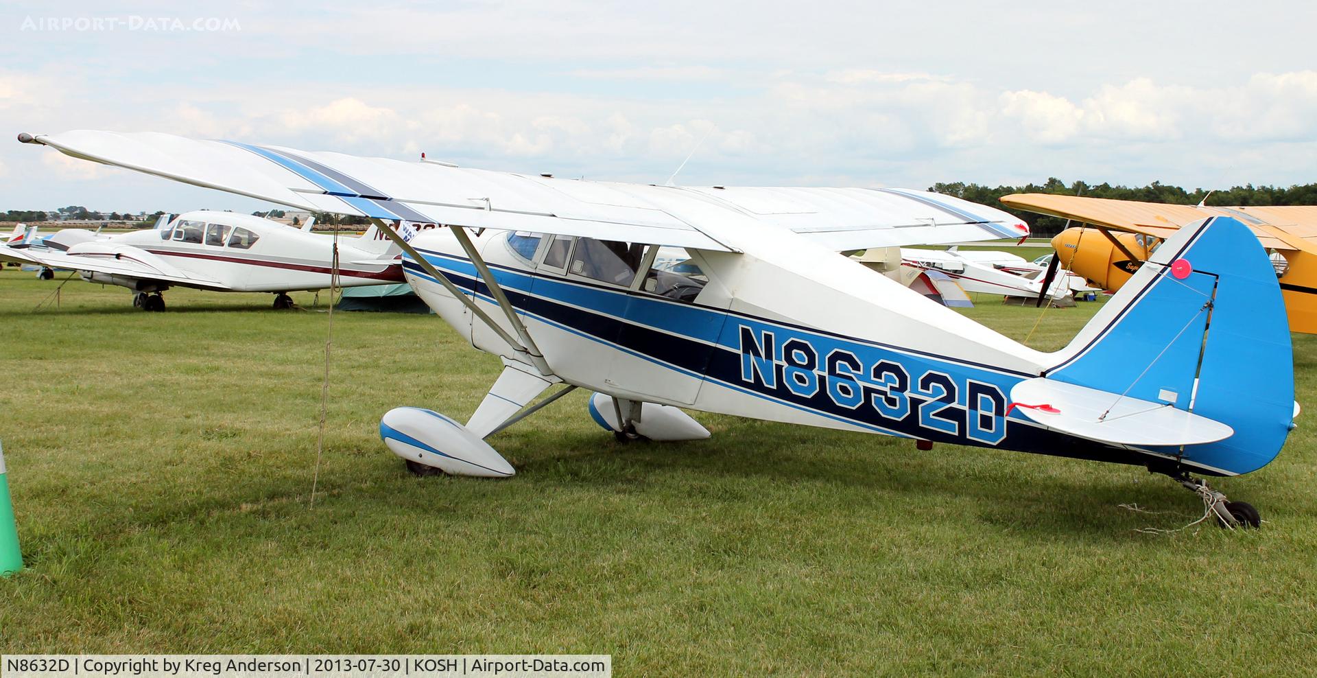 N8632D, 1957 Piper PA-22-160 Tri Pacer C/N 22-5835, EAA AirVenture 2013