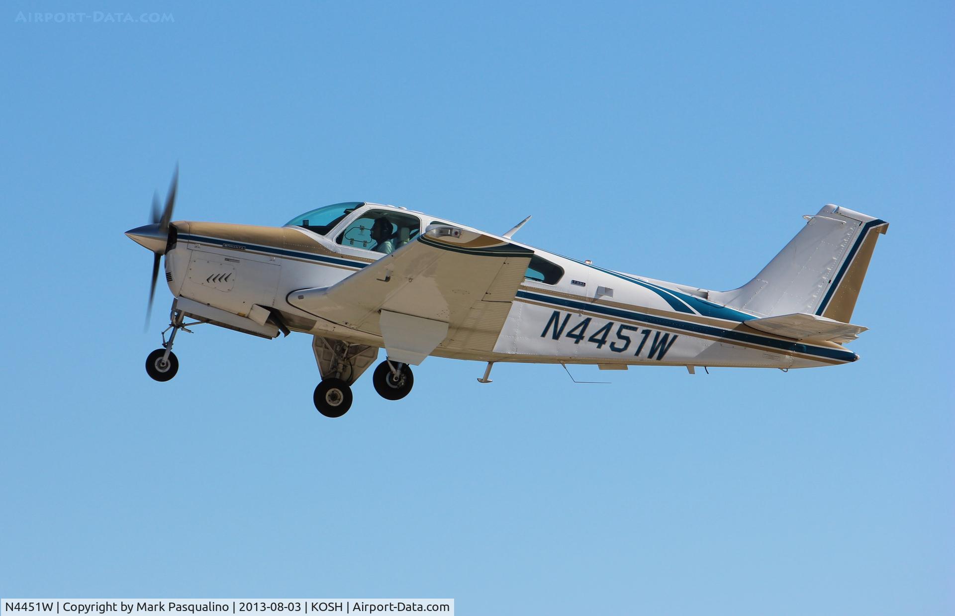 N4451W, 1974 Beech F33A Bonanza C/N CE-491, Beech F33A