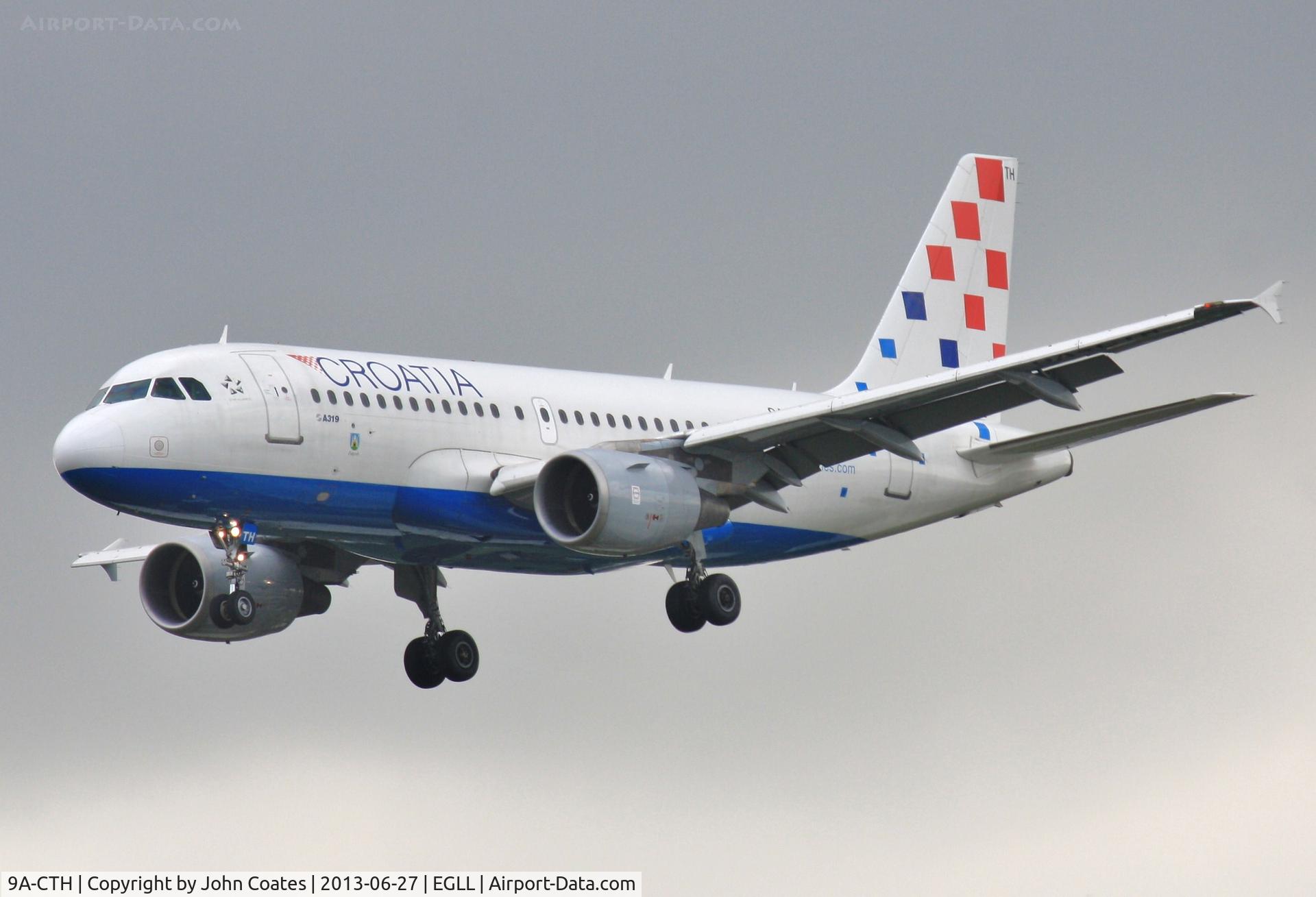 9A-CTH, 1998 Airbus A319-112 C/N 833, Morning arrival to 27L