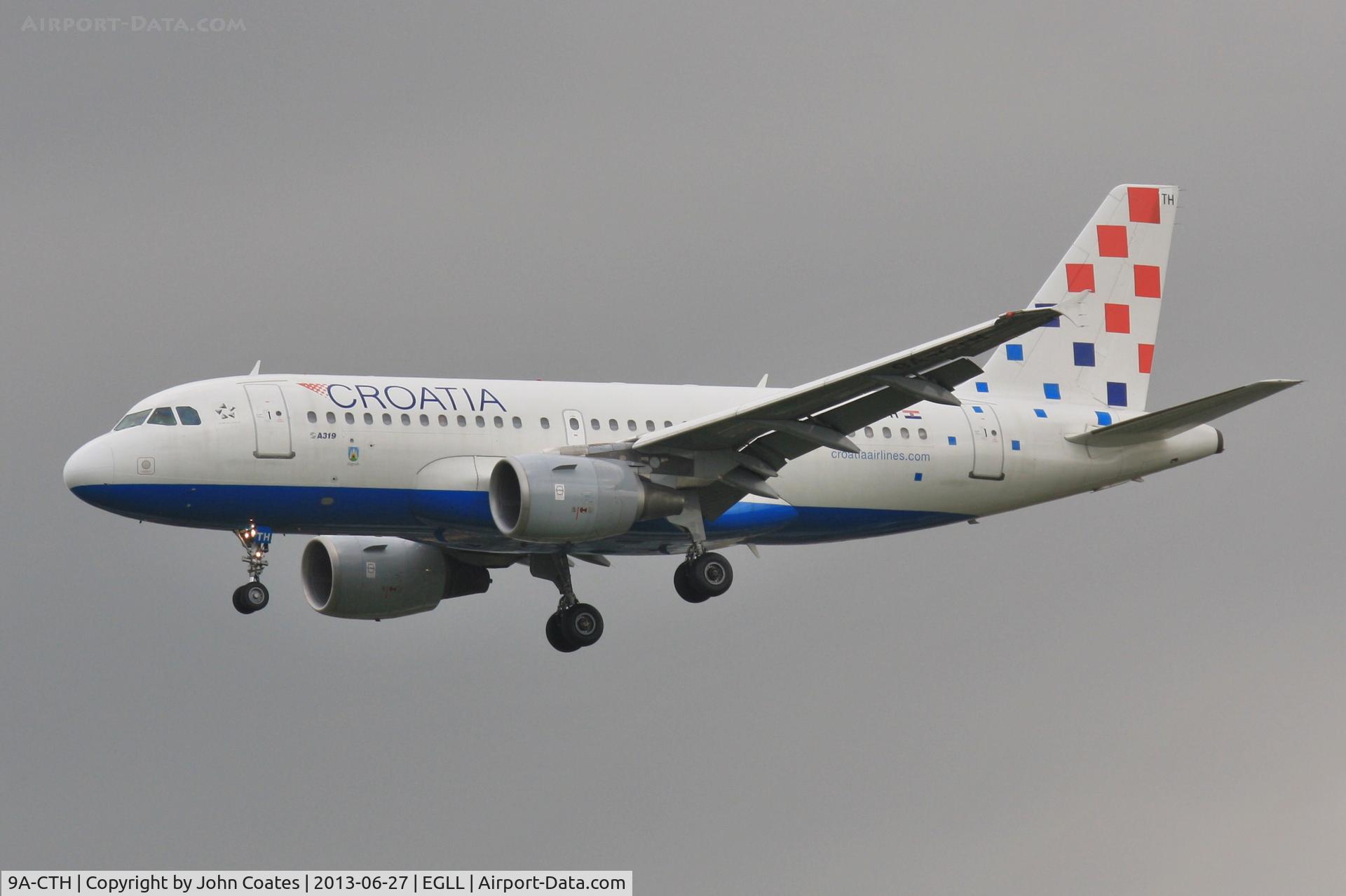9A-CTH, 1998 Airbus A319-112 C/N 833, Finals to 27L