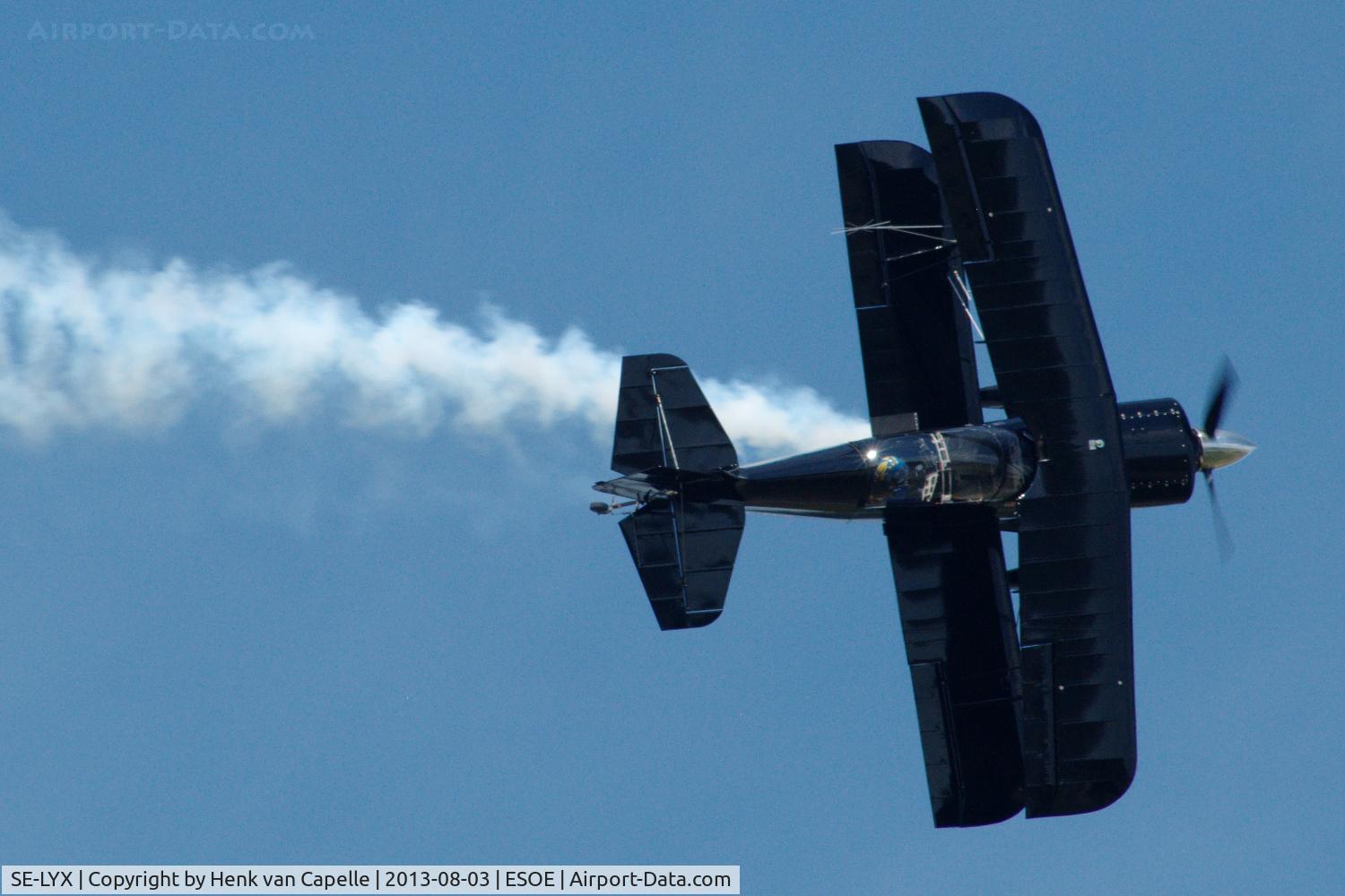 SE-LYX, 2005 Pitts S-2C Special C/N 6073, Aerobatic flying by Pitts Special SE-LYX at Örebro airport, Sweden.