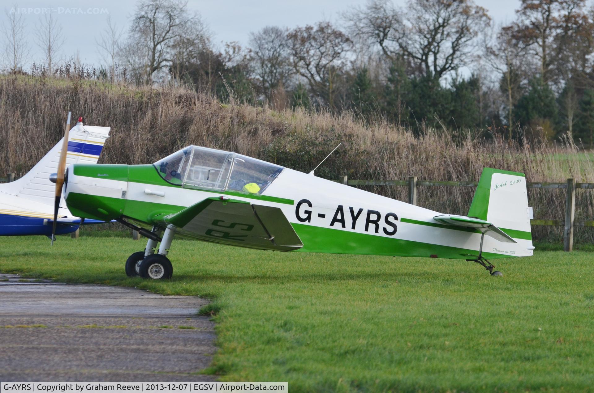 G-AYRS, 1964 Wassmer (Jodel) D-120 Paris-Nice C/N 255, Parked at Old Buckenham.