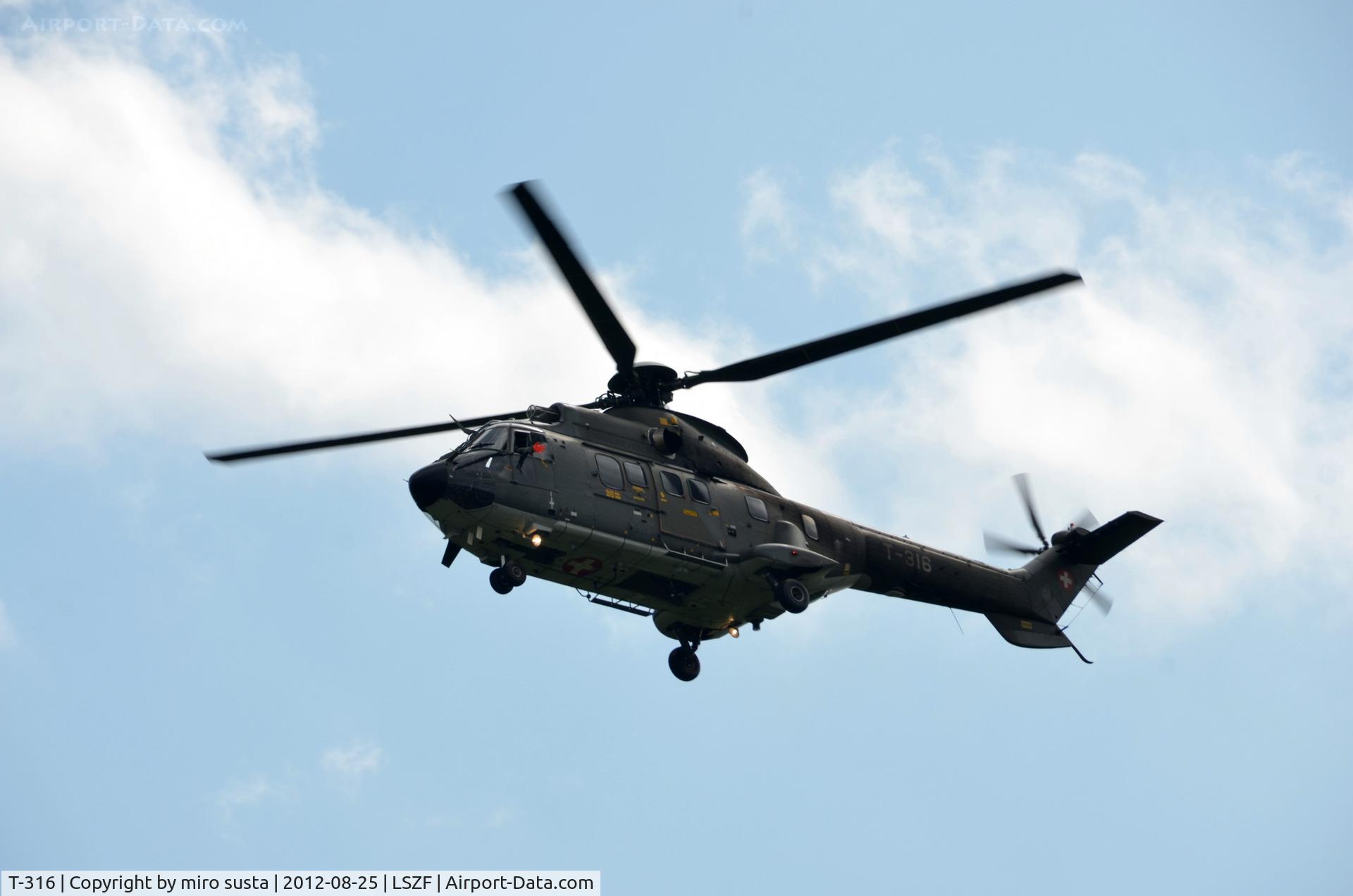 T-316, Aerospatiale TH89 Super Puma (AS-332M1) C/N 2334, T-316 Swiss army aerospatiale AS332M1 Super Puma C/N 2334 helicopter during air-show at Birrfeld airfield in Switzerland