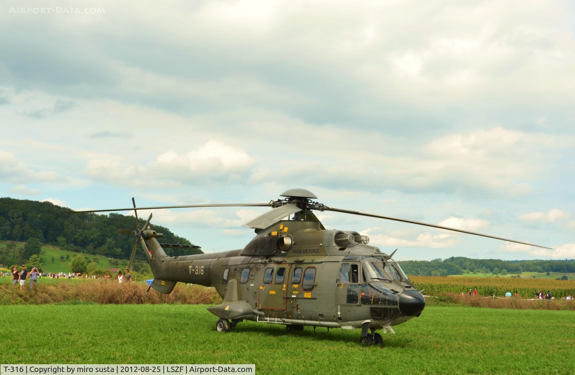 T-316, Aerospatiale TH89 Super Puma (AS-332M1) C/N 2334, T-316 Swiss army aerospatiale AS332M1 Super Puma C/N 2334 helicopter during air-show at Birrfeld airfield in Switzerland