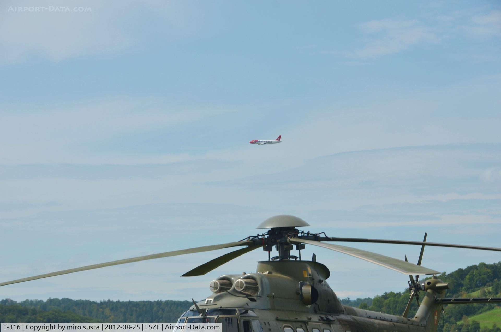 T-316, Aerospatiale TH89 Super Puma (AS-332M1) C/N 2334, Rotor of Swiss army aerospatiale AS332M1 Super Puma C/N 2334 helicopter during air-show at Birrfeld airfield in Switzerland