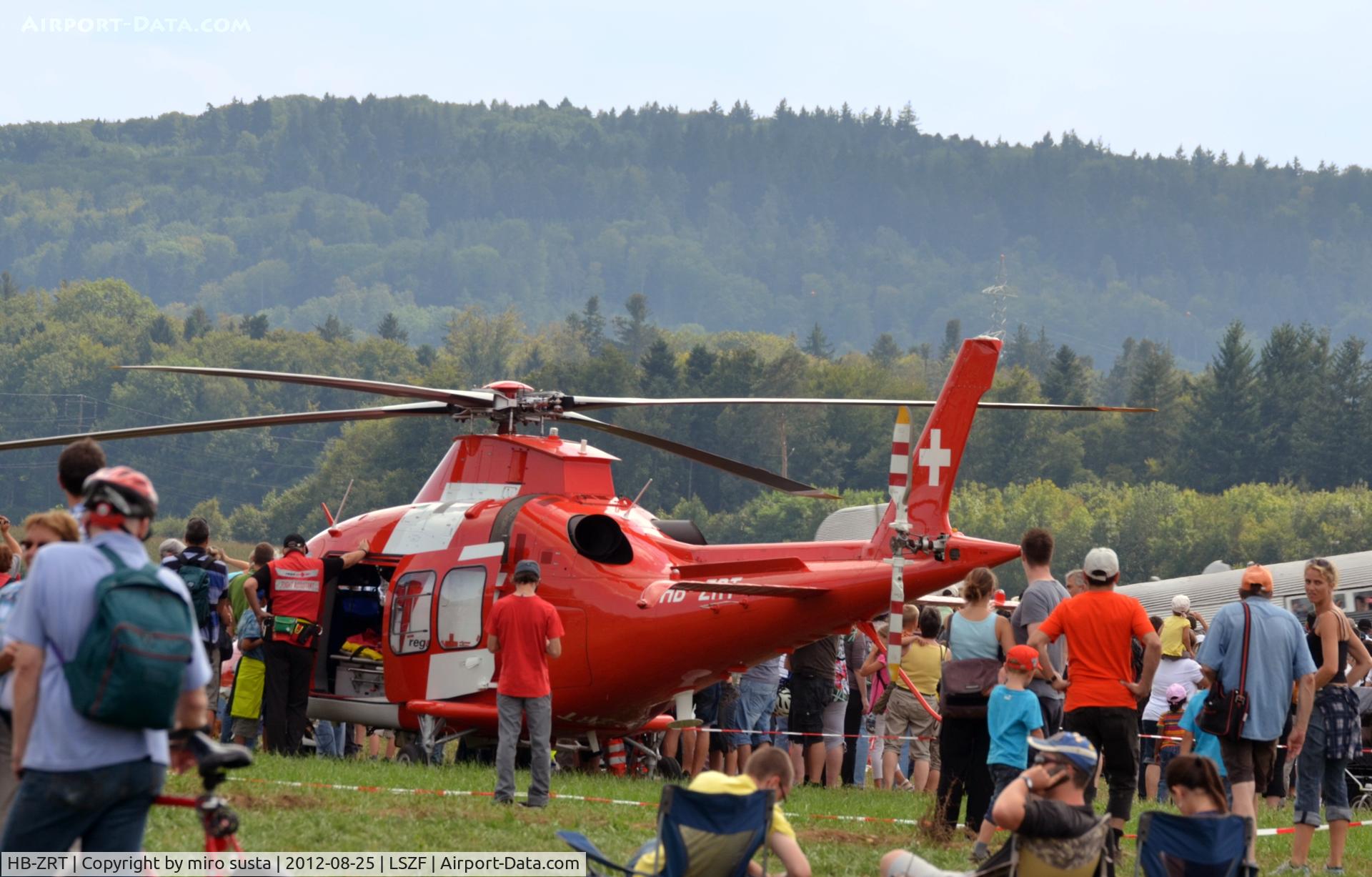 HB-ZRT, 2010 Leonard AW-109SP GrandNew C/N 22210, Swiss Air Ambulance Agusta AW109SP helicopter  airfield during air-show at Birrfeld airfield in Switzerland