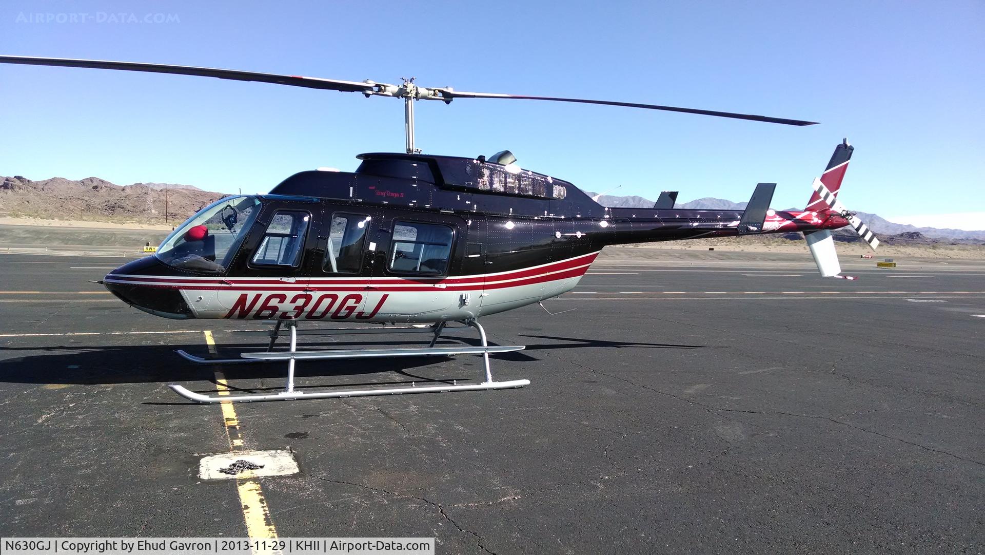 N630GJ, 2008 Bell 206L-4 LongRanger IV LongRanger C/N 52376, Bell longranger at Lake Havasu - post Thanksgiving weekend 2013.