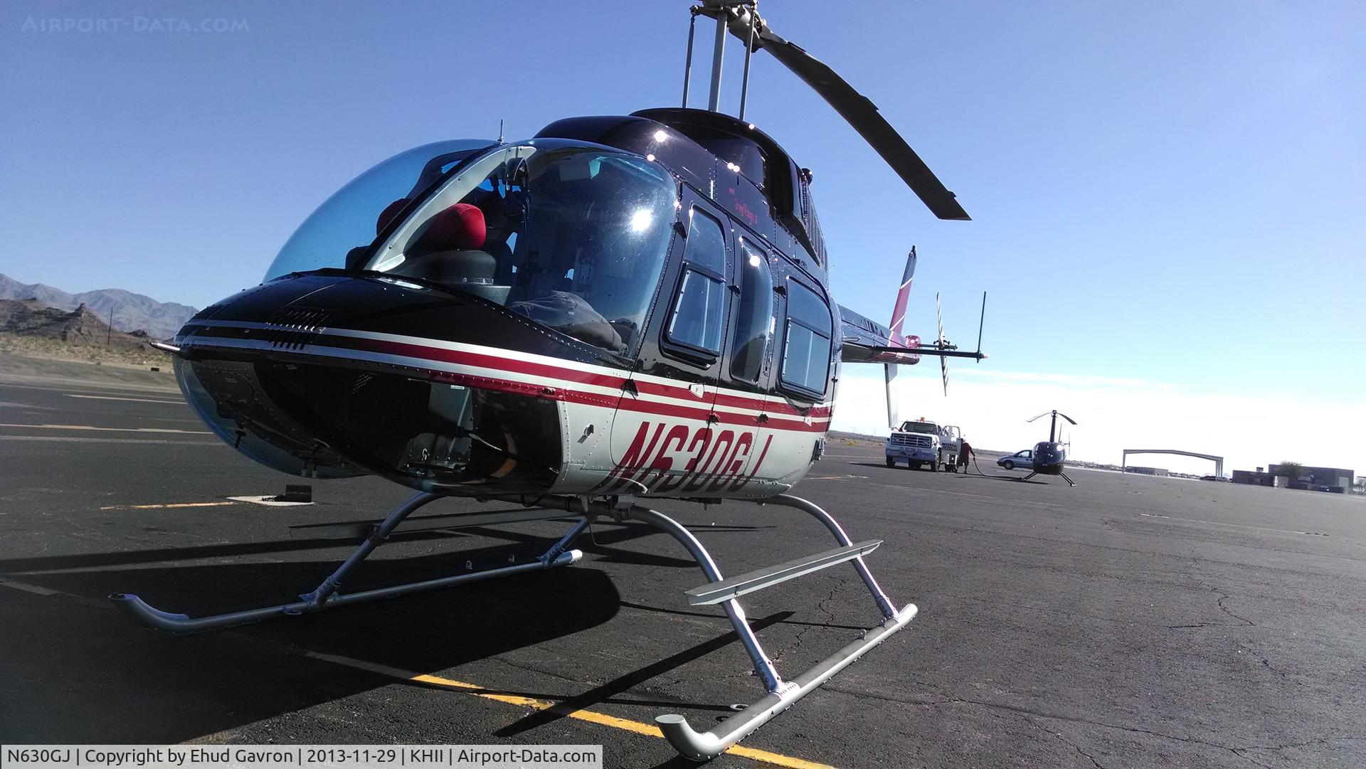N630GJ, 2008 Bell 206L-4 LongRanger IV LongRanger C/N 52376, Post-Thanksgiving weekend parking at Lake Havasu