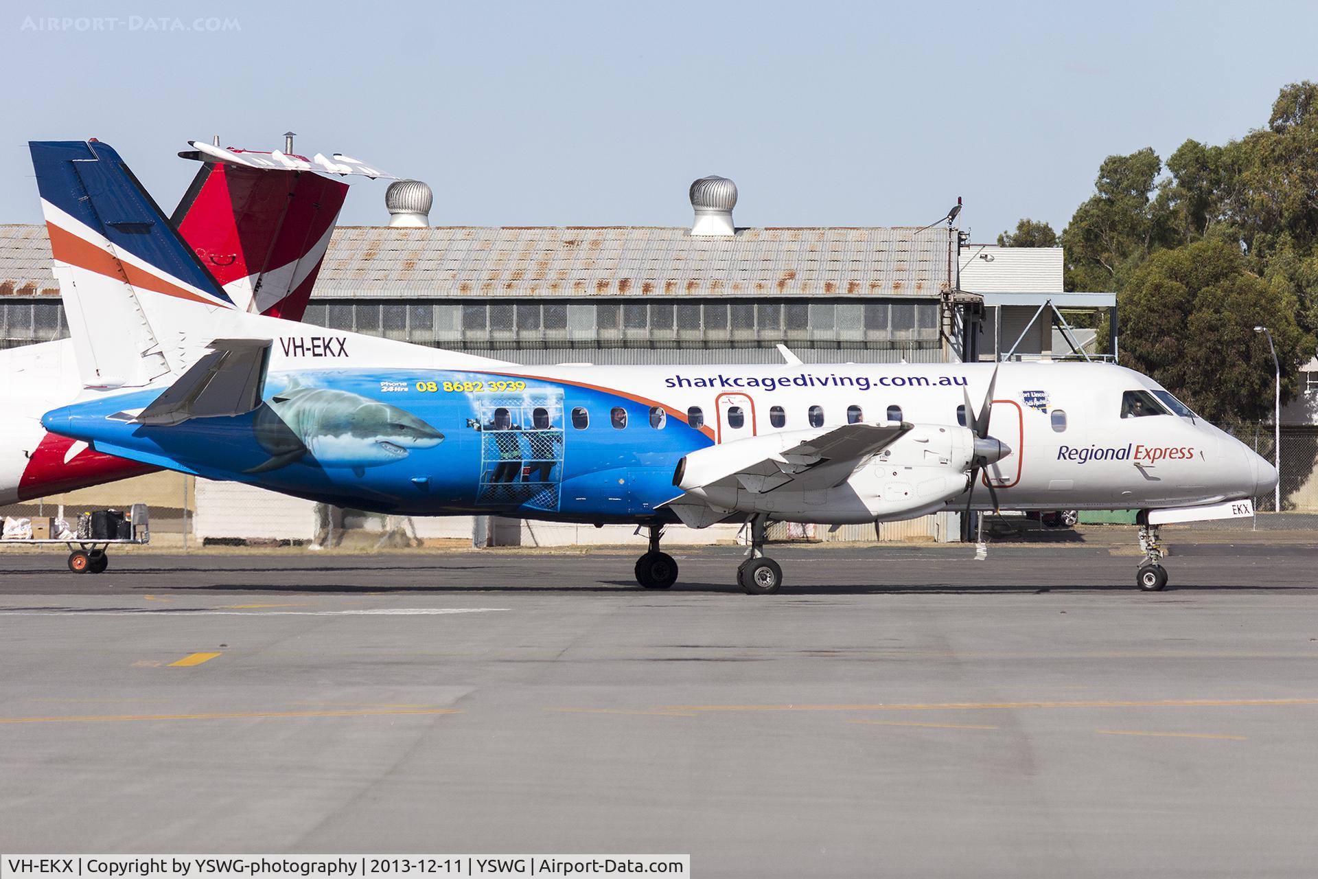 VH-EKX, 1991 Saab 340B C/N 340B-257, Regional Express Airlines (VH-EKX) Saab 340B on the tarmac at Wagga Wagga Airport.