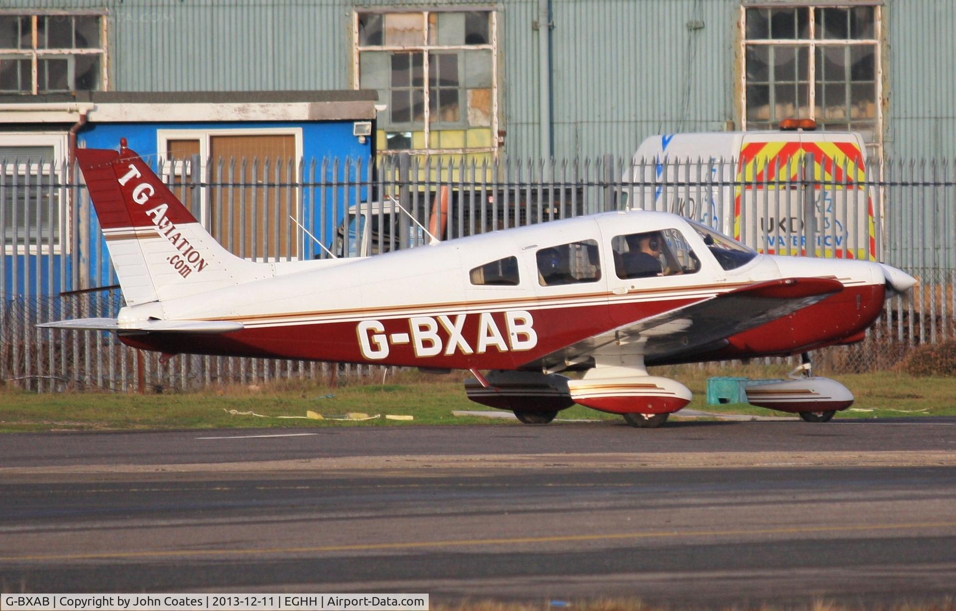 G-BXAB, 1984 Piper PA-28-161 Cherokee Warrior II C/N 28-8416054, Departing from BHL