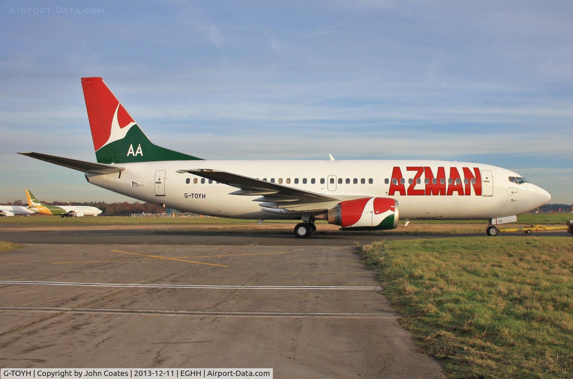G-TOYH, 1998 Boeing 737-36N C/N 28570, Being towed out for engine running.