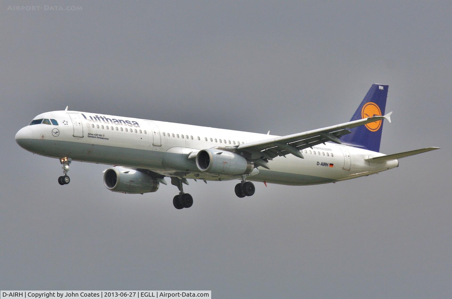D-AIRH, 1993 Airbus A321-131 C/N 0412, Finals to 27L