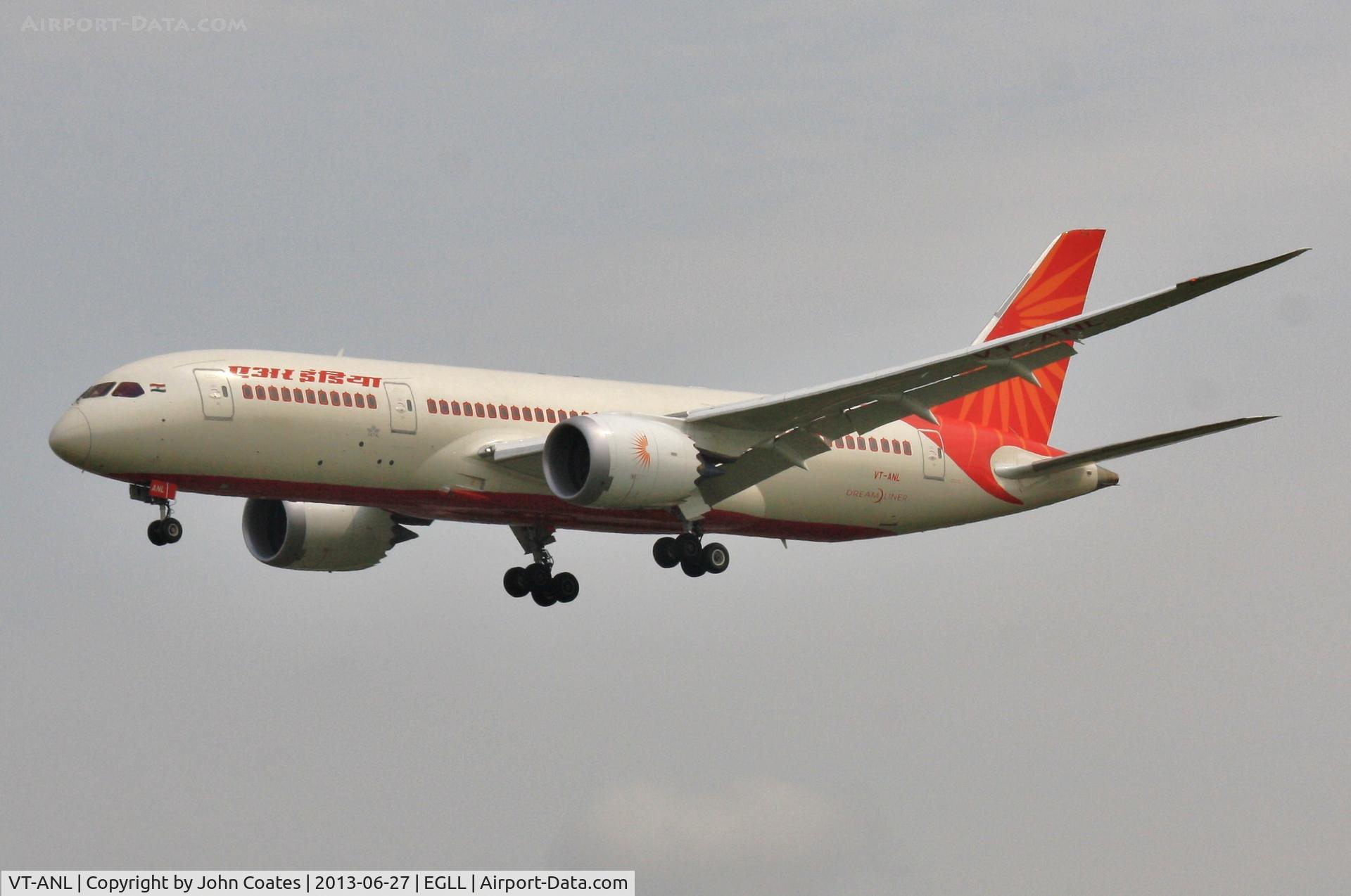 VT-ANL, 2012 Boeing 787-8 Dreamliner C/N 36283, Approach to 27L
