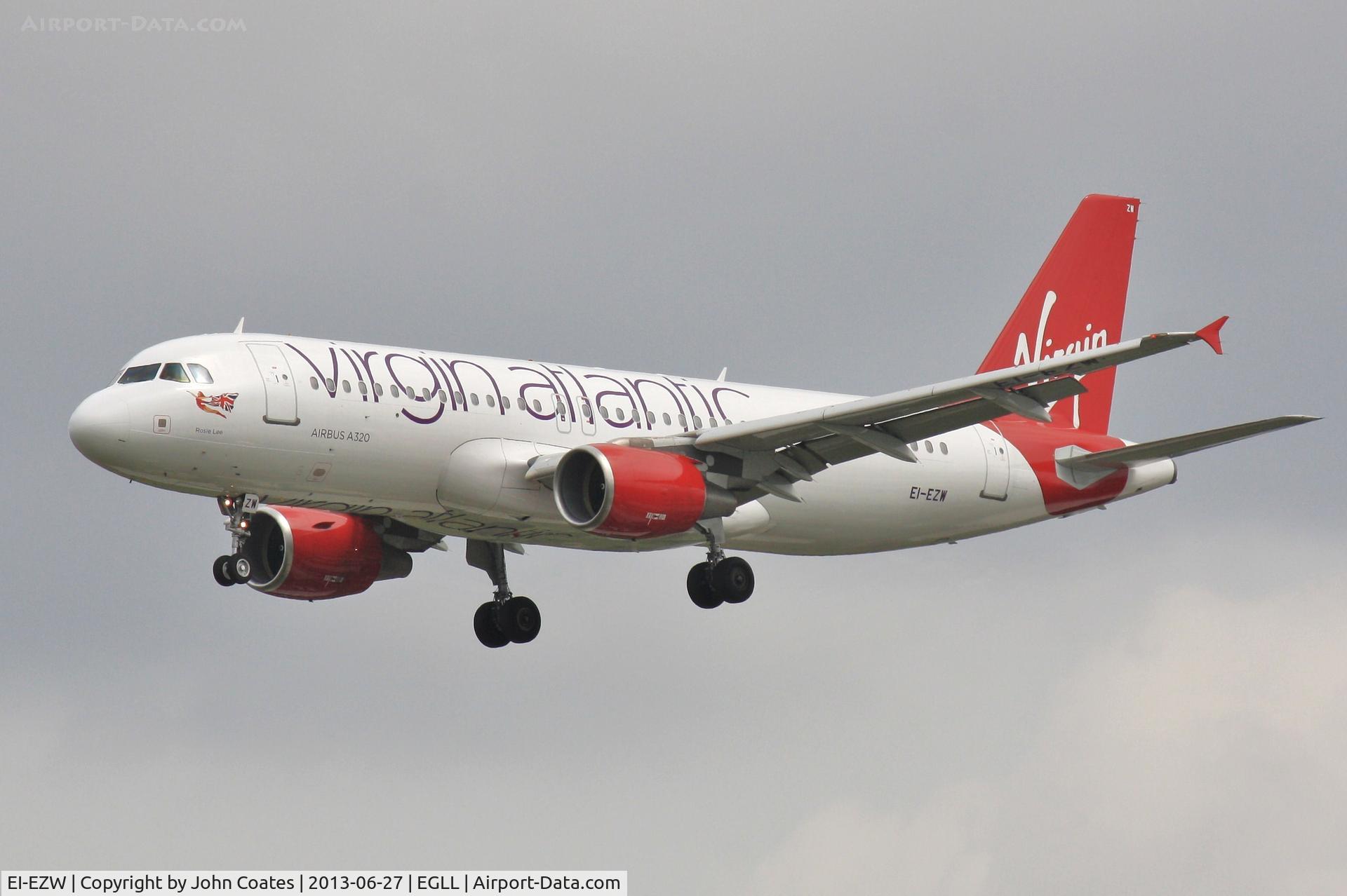 EI-EZW, 2003 Airbus A320-214 C/N 1983, On approach to 27L