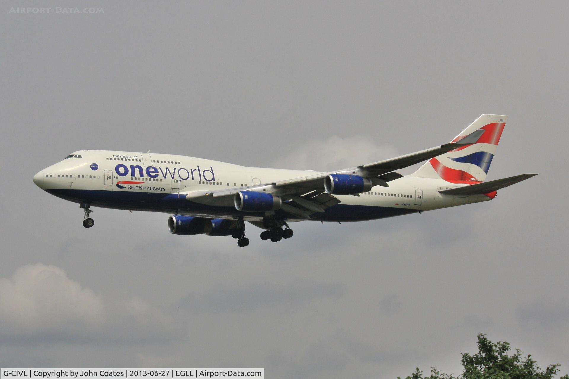 G-CIVL, 1997 Boeing 747-436 C/N 27478, On approach to 27L