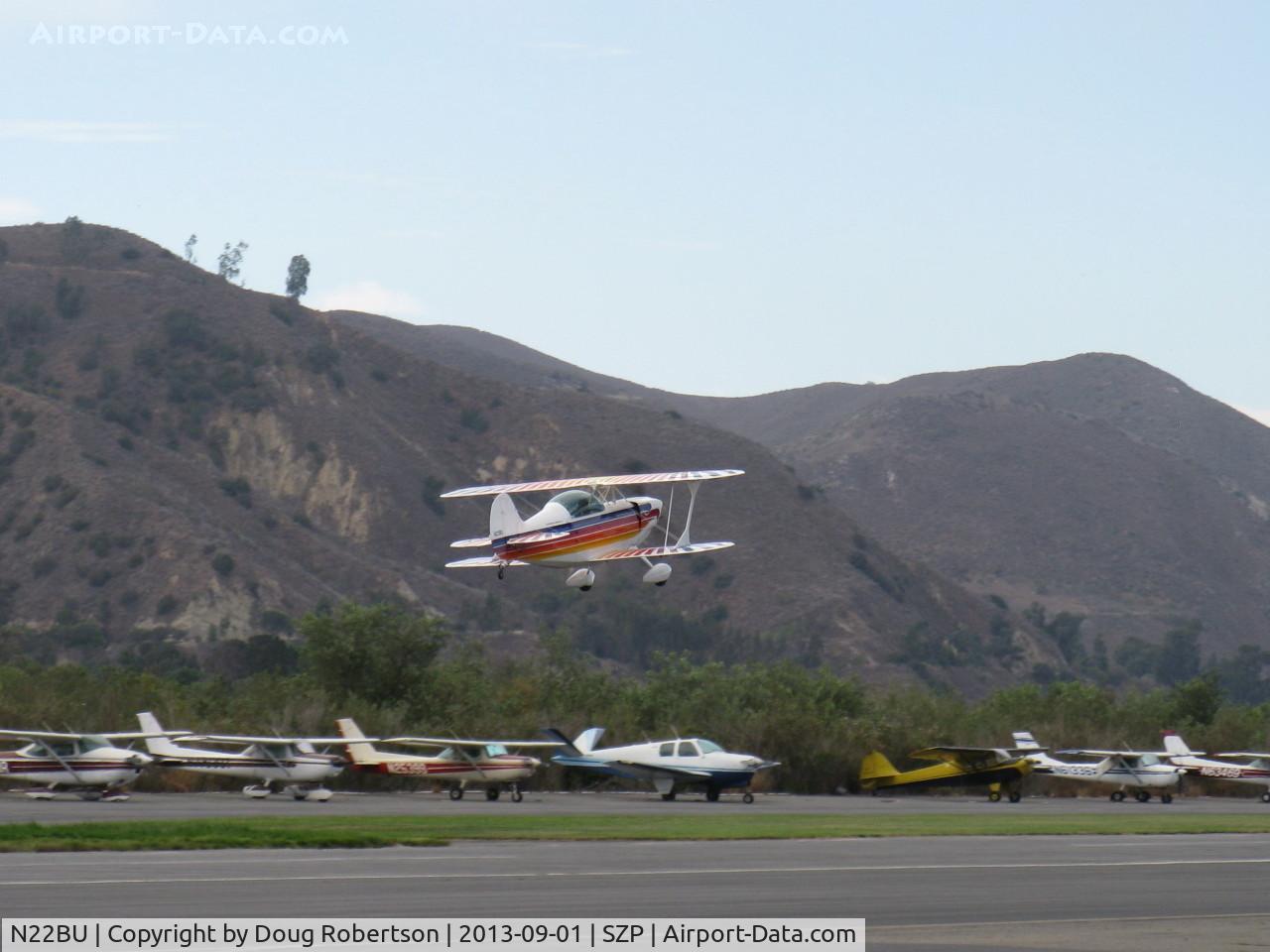 N22BU, 1987 Christen Eagle II C/N BRUNER 0001, 1987 Bruner/Ulmer CHRISTEN EAGLE II, Lycoming AEIO-360 180 Hp, another takeoff climb Rwy 22