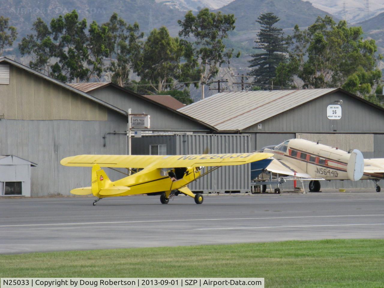 N25033, 1939 Piper J3C-65 Cub C/N 3614, 1939 Piper J3c-65 CUB, Continental A&C65 65 Hp, taxi to 22