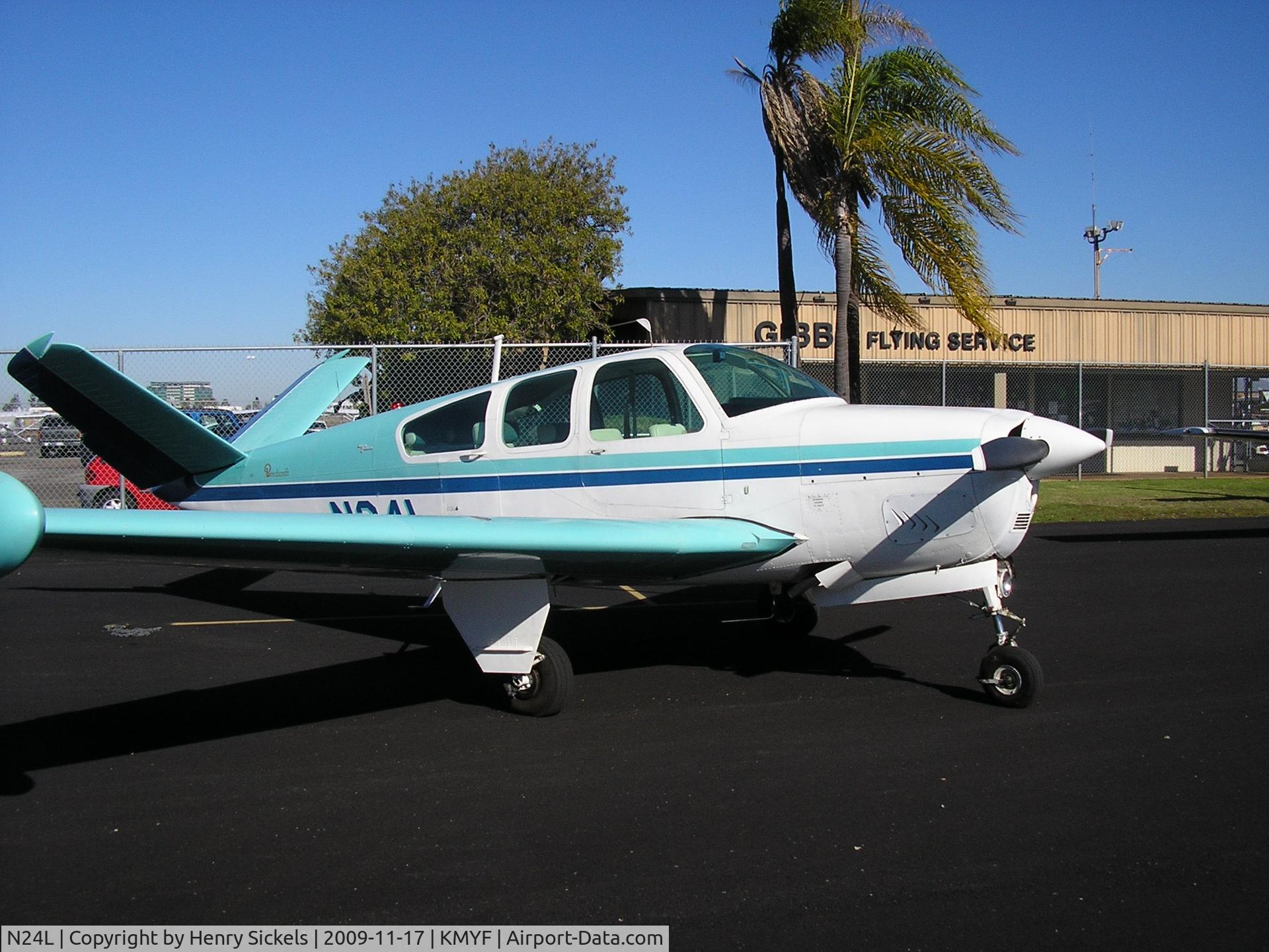 N24L, 1964 Beech S35 Bonanza C/N D-7503, Beechcraft Bonanza S35
