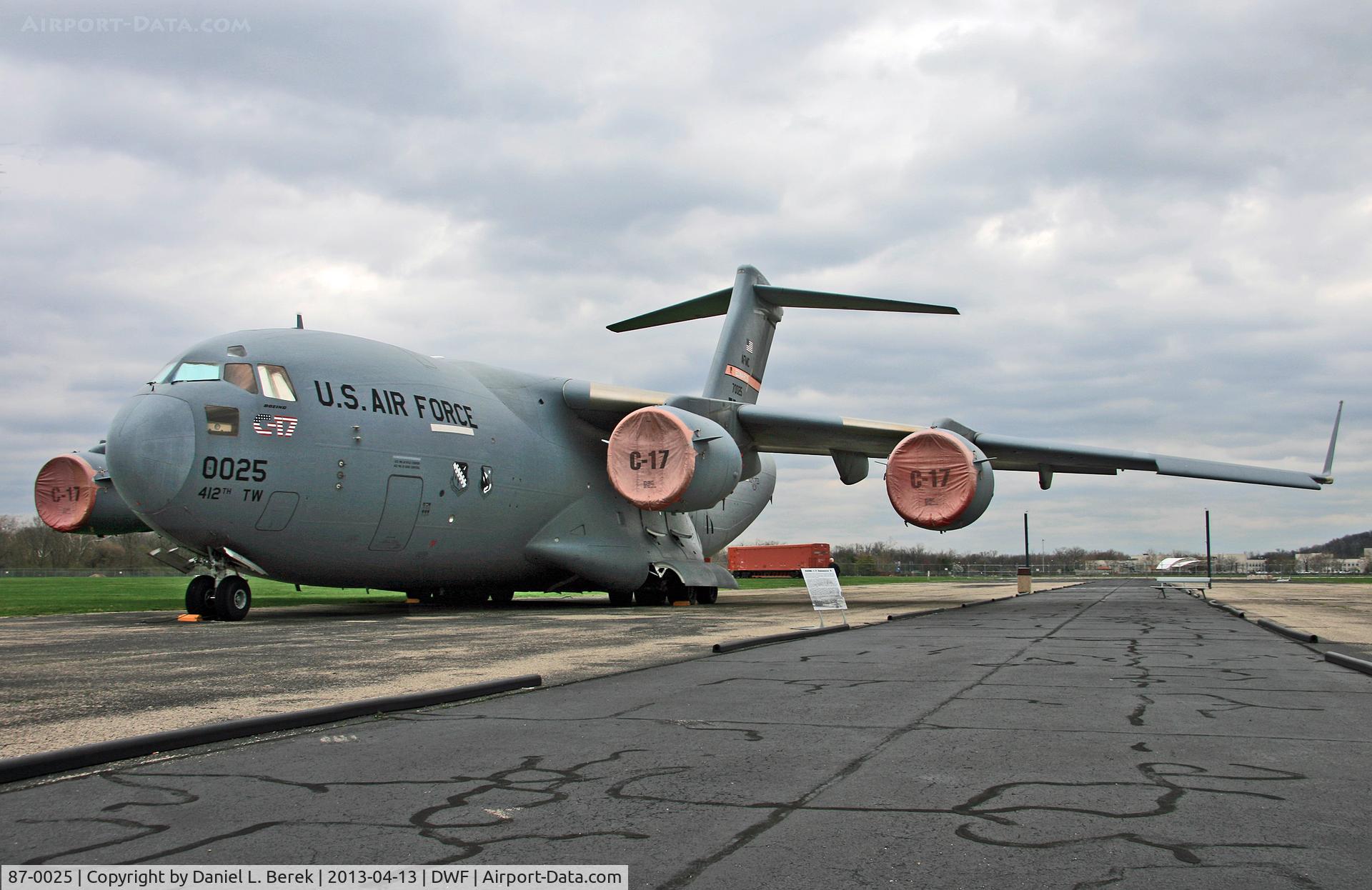 87-0025, 1987 McDonnell Douglas C-17A Globemaster III C/N F-001/T-1, This is the prototype C-17, T-1, which led a distinguished 20-year career as a demonstrator and a movie star in at least four movies.
