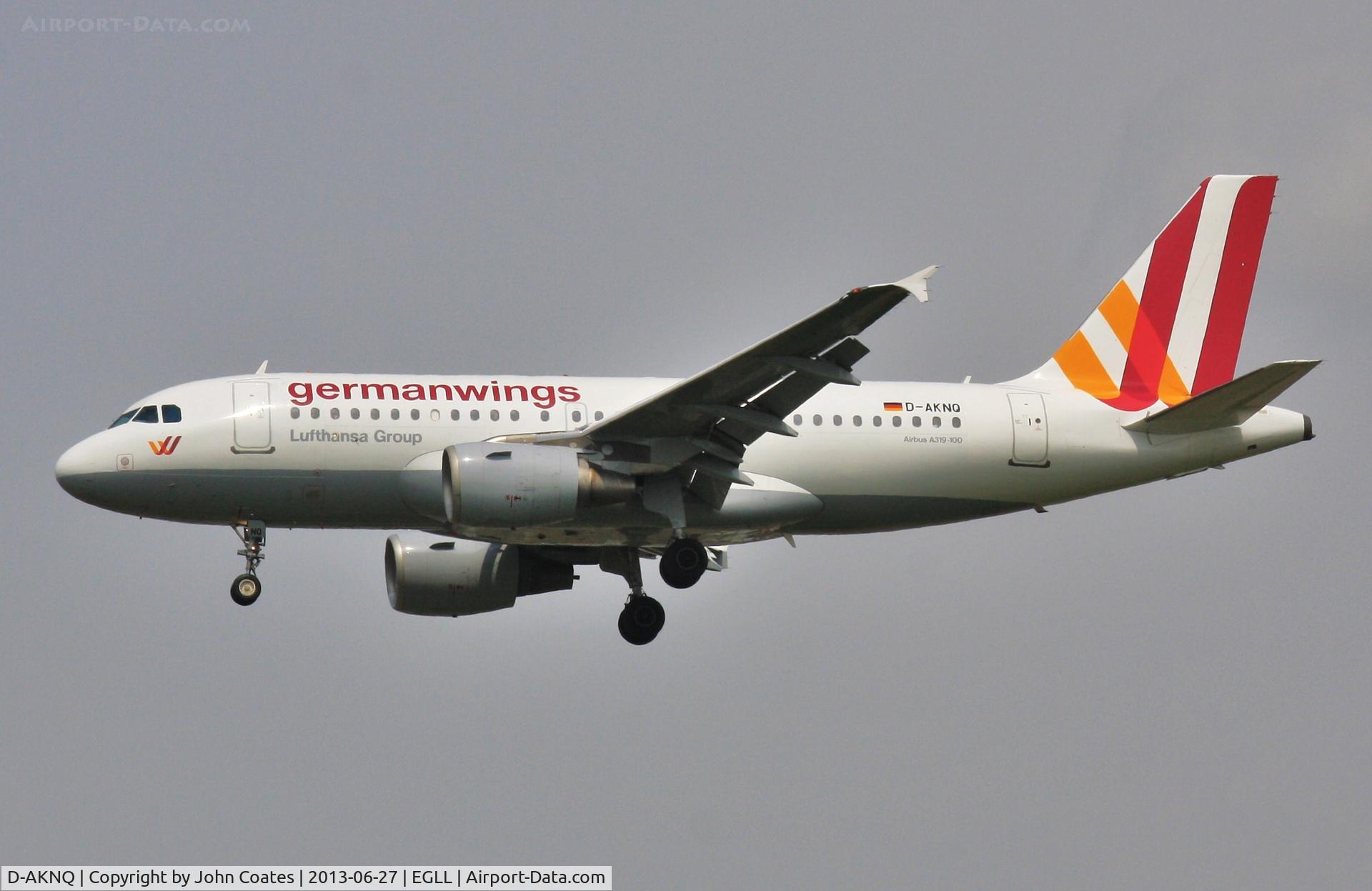 D-AKNQ, 2000 Airbus A319-112 C/N 1170, Second arrival of AKNQ this morning.