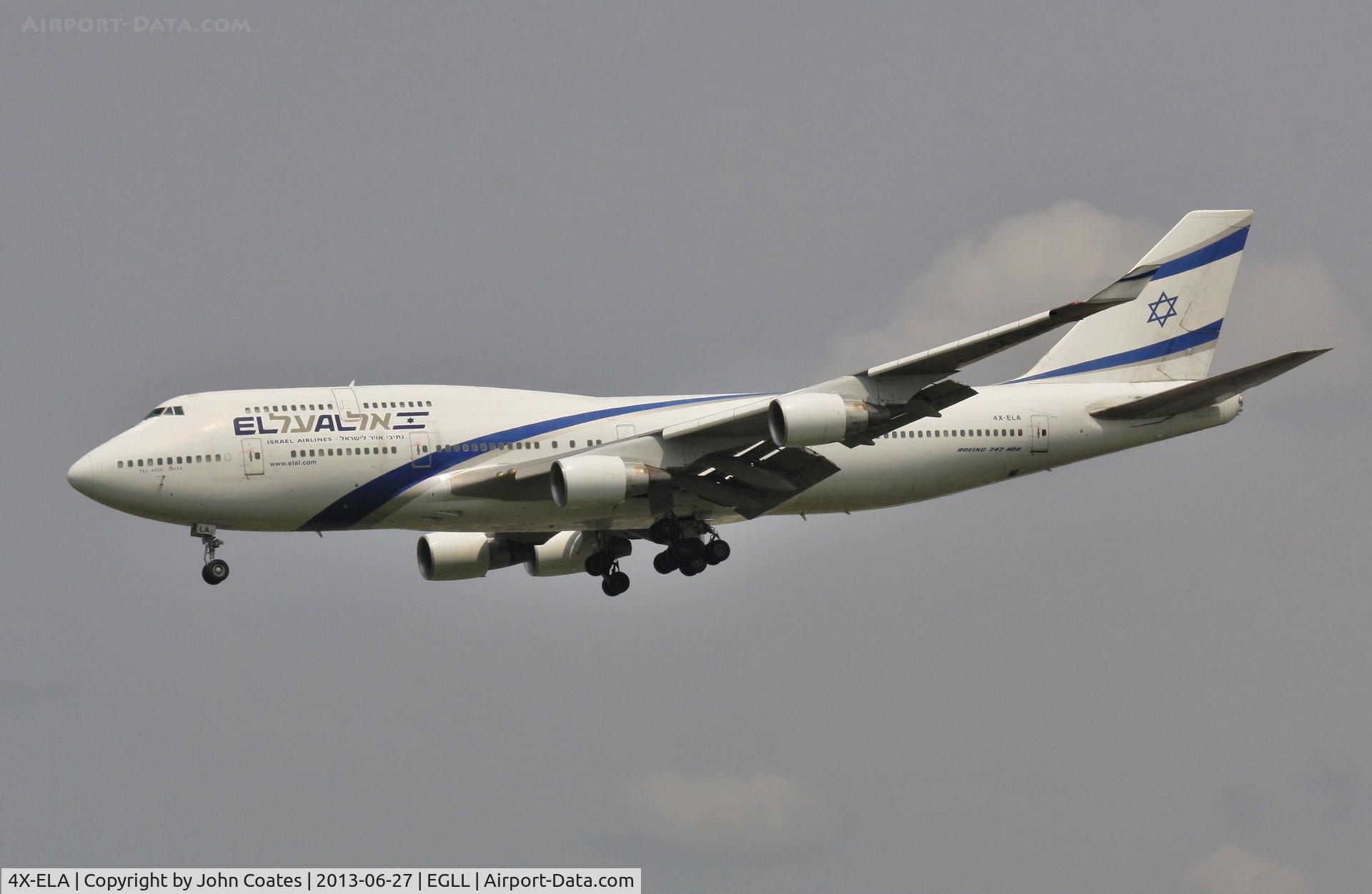 4X-ELA, 1994 Boeing 747-458 C/N 26055, Finals to 27L