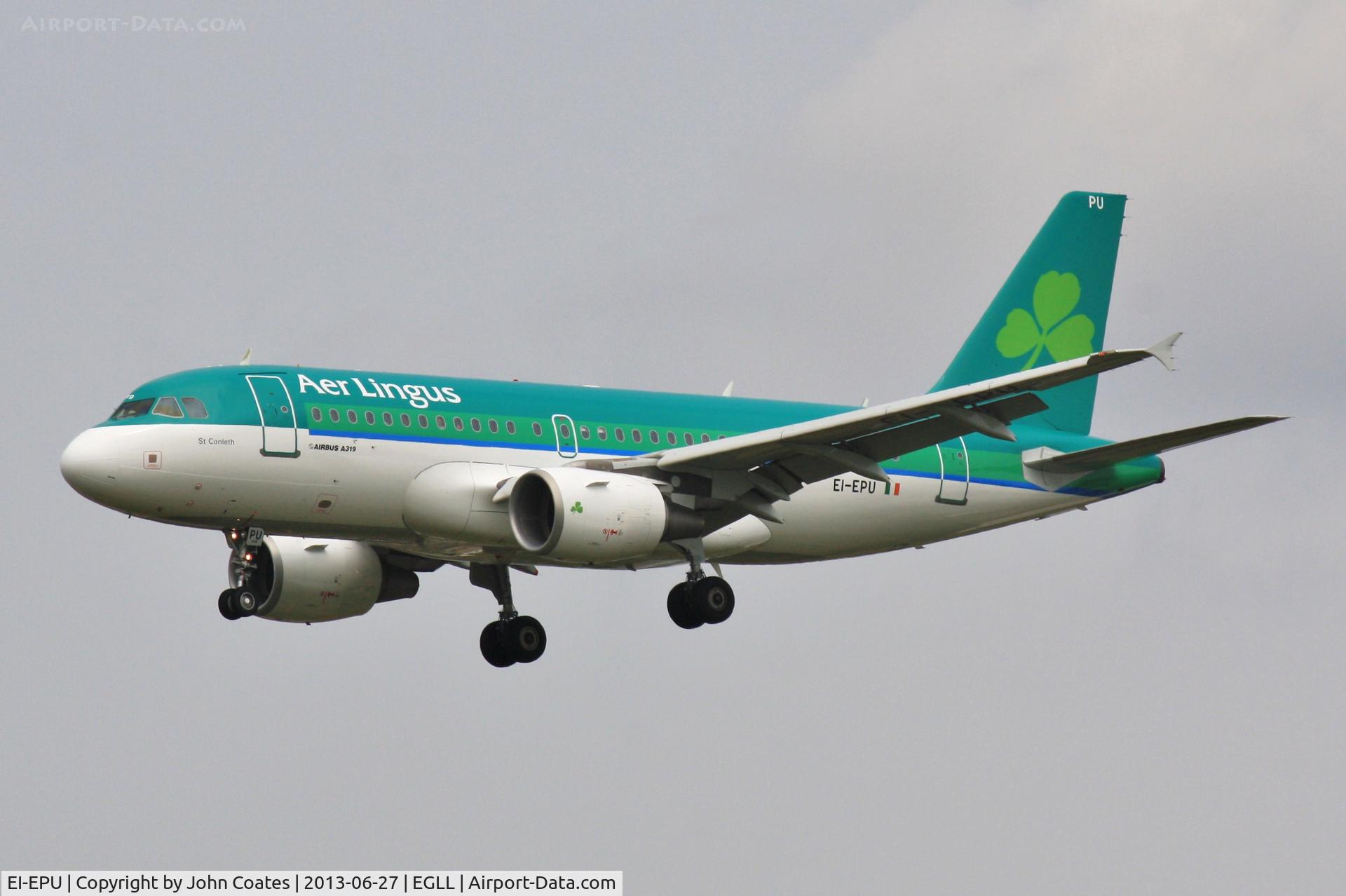 EI-EPU, 2007 Airbus A319-111 C/N 3102, Second arrival of EPU that morning