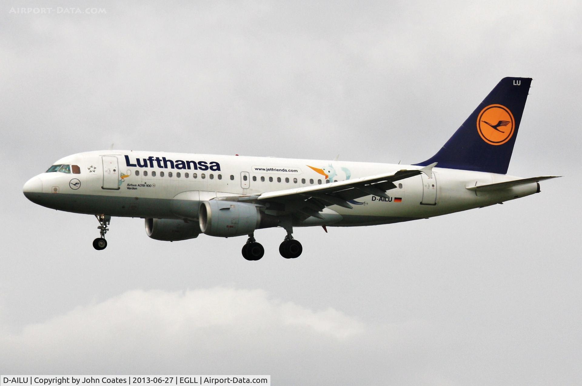 D-AILU, 1997 Airbus A319-114 C/N 744, Finals to 27L with 