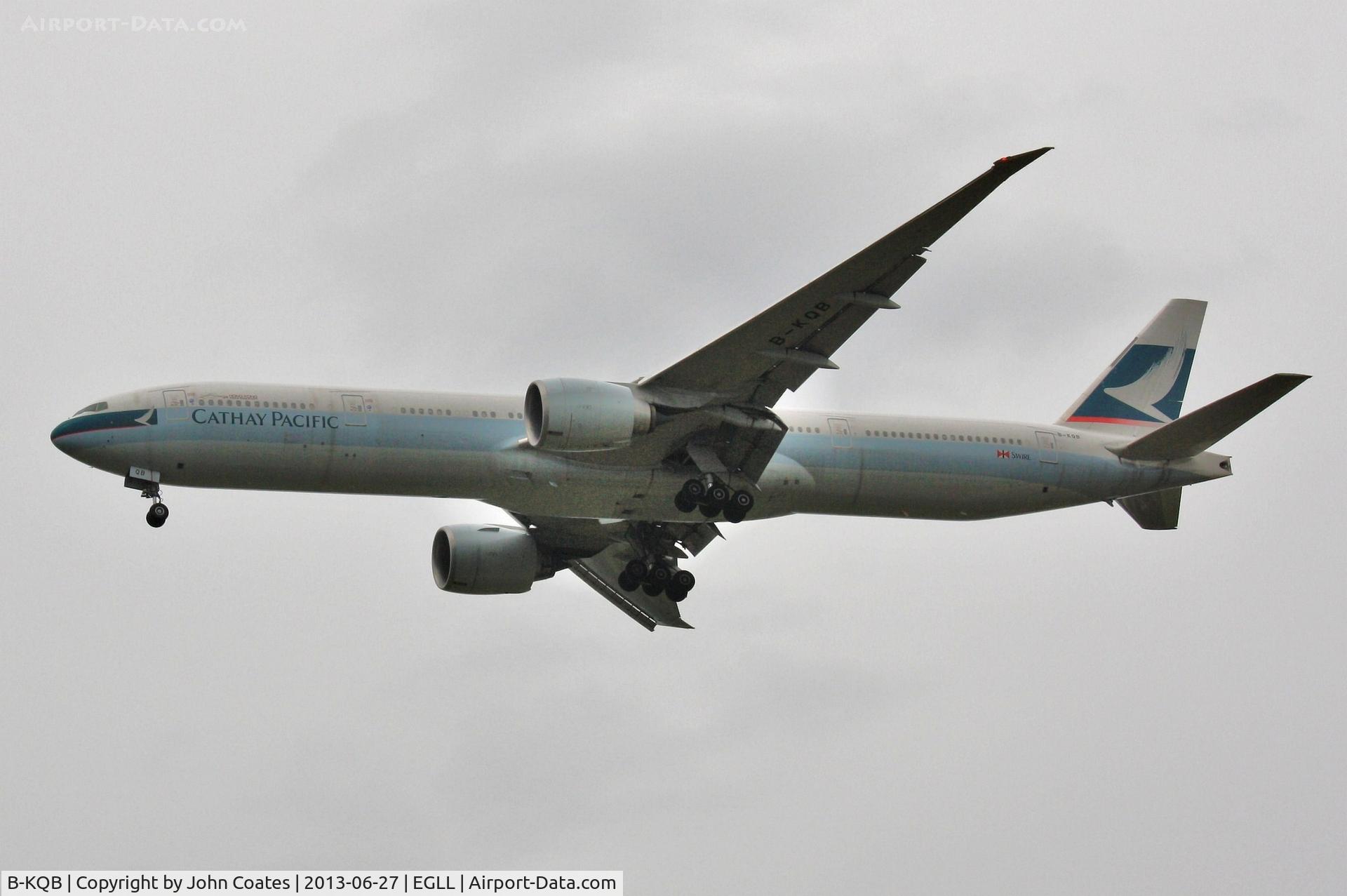 B-KQB, 2012 Boeing 777-367/ER C/N 39235, Finals to 27L