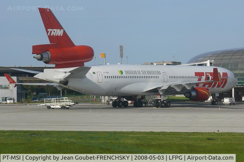 PT-MSI, 1997 McDonnell Douglas MD-11F C/N 48758, ex TAM Linhas Aéreas; now ET-AML, Ethiopian Airlines' cargo