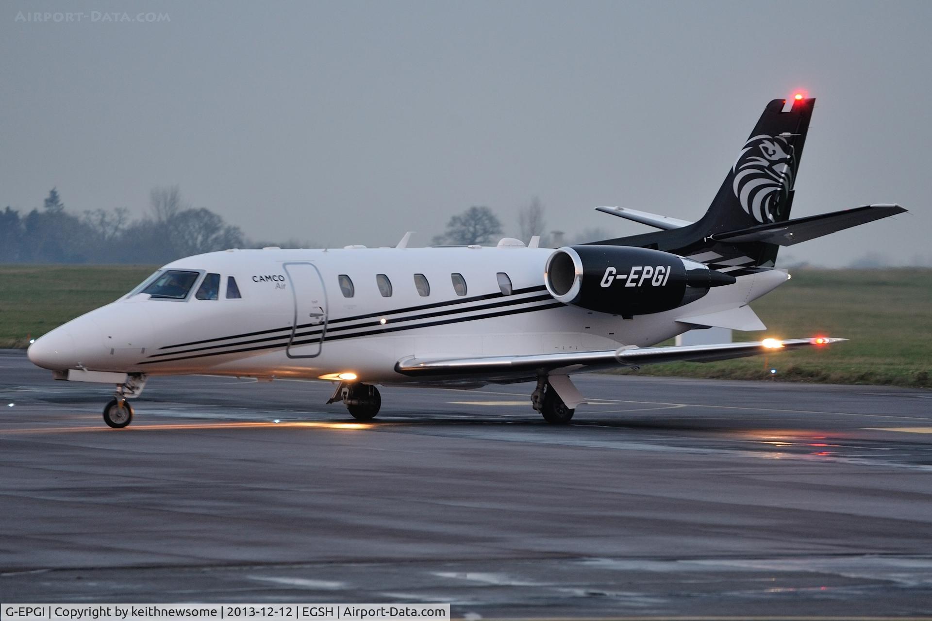 G-EPGI, 2012 Cessna 560XL Citation XLS+ C/N 560-6106, Early evening arrival !
