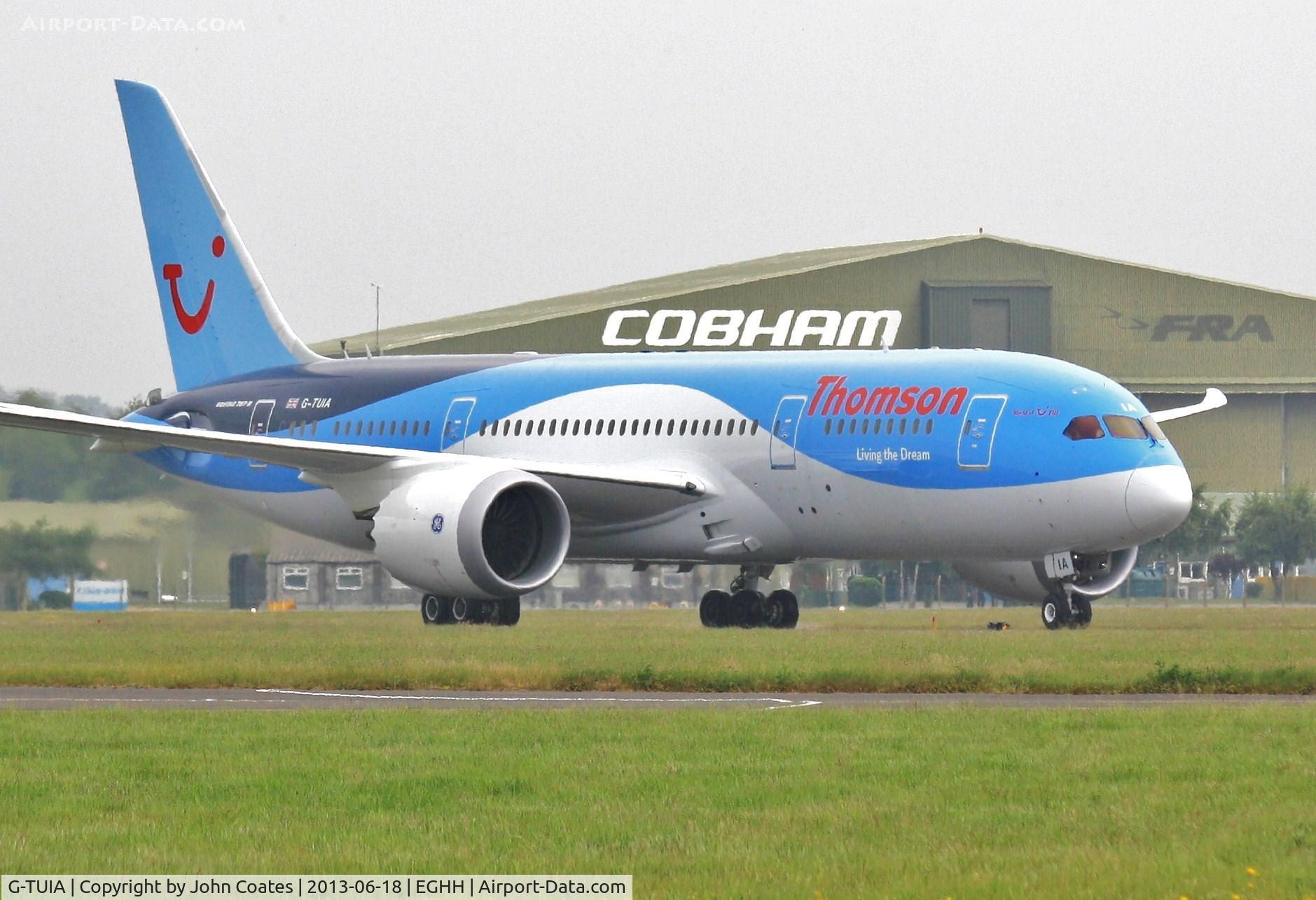 G-TUIA, 2013 Boeing 787-8 Dreamliner C/N 34422, Taxiing to stand
