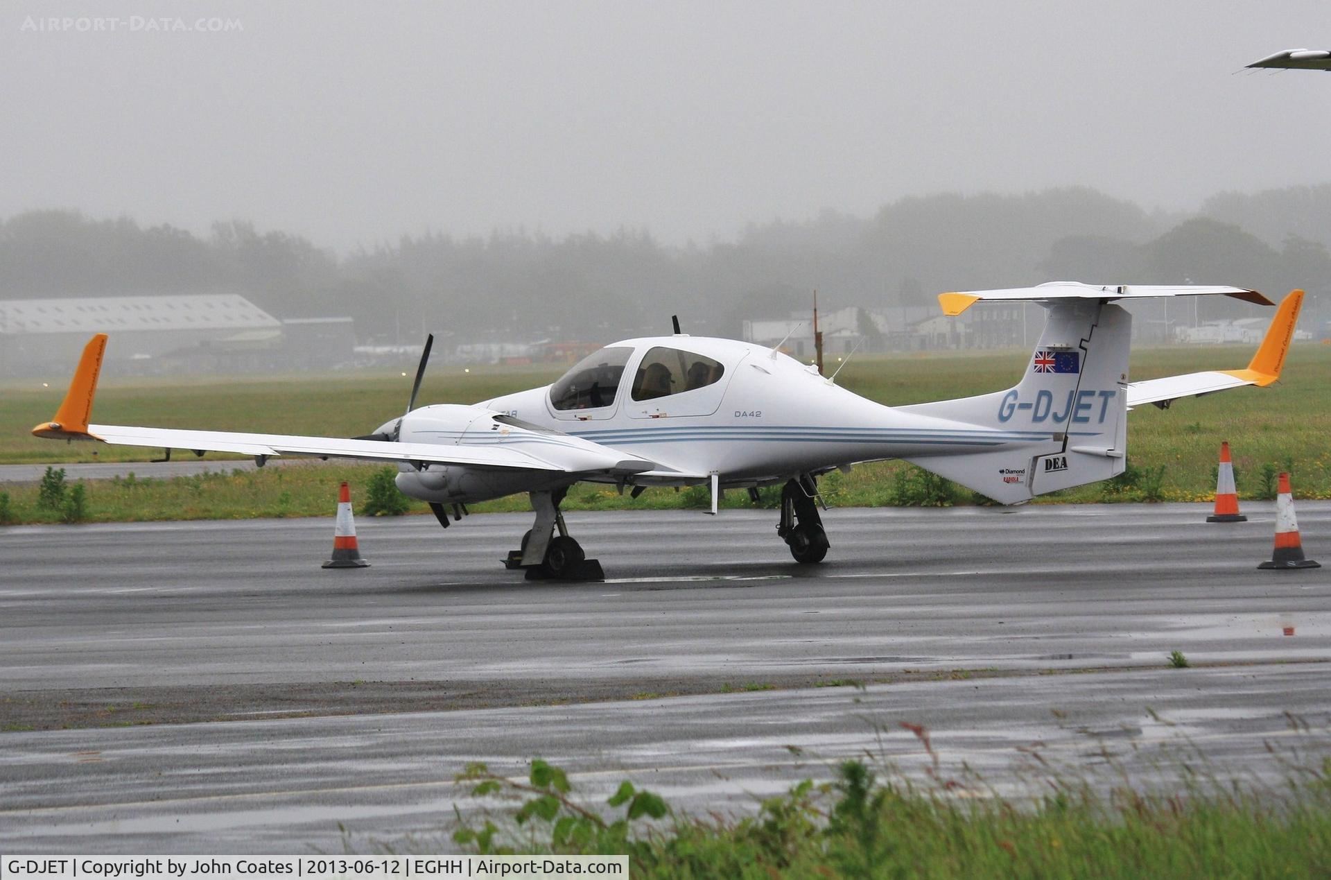 G-DJET, 2006 Diamond DA-42 Twin Star C/N 42.122, At Airtime in poor weather