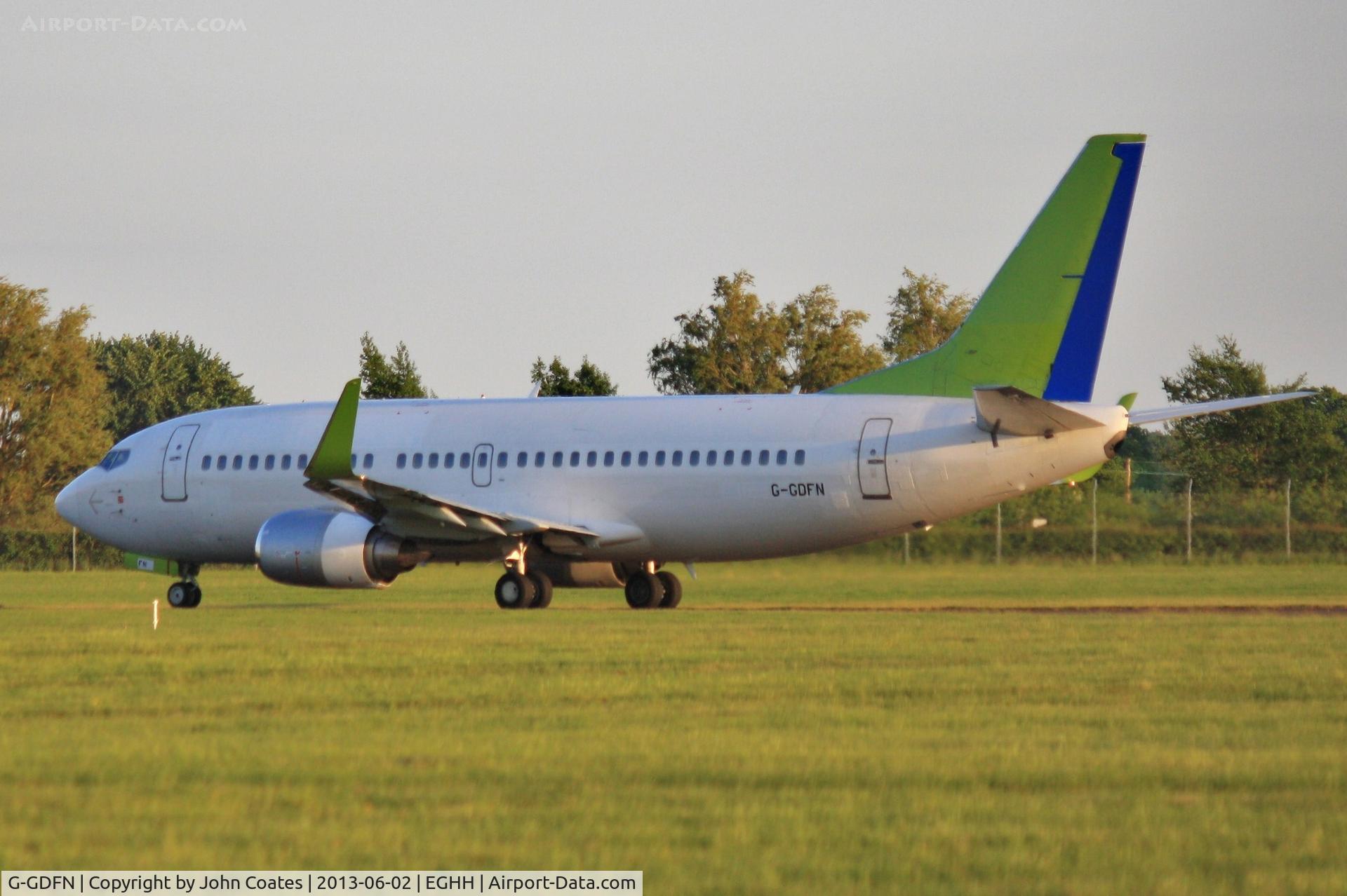 G-GDFN, 1998 Boeing 737-33V C/N 29332, Backtracking to paintshop for respray