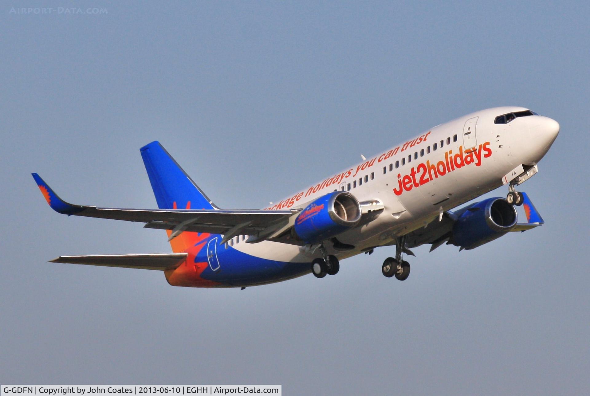 G-GDFN, 1998 Boeing 737-33V C/N 29332, Departing back to LBA after repaint