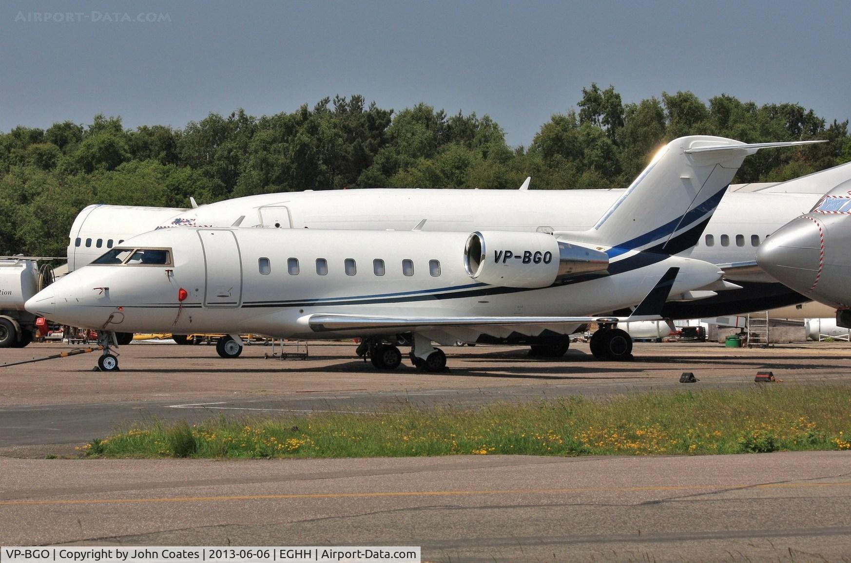 VP-BGO, 1999 Bombardier Challenger 604 (CL-600-2B16) C/N 5404, At European Aviation apron