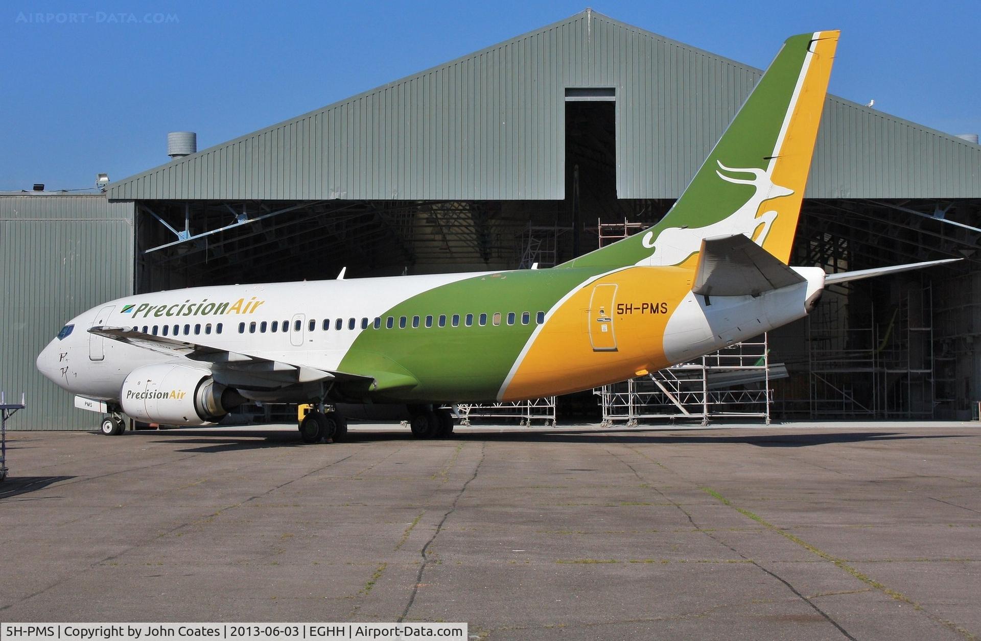 5H-PMS, 1999 Boeing 737-36N C/N 28596, Recent arrival at European