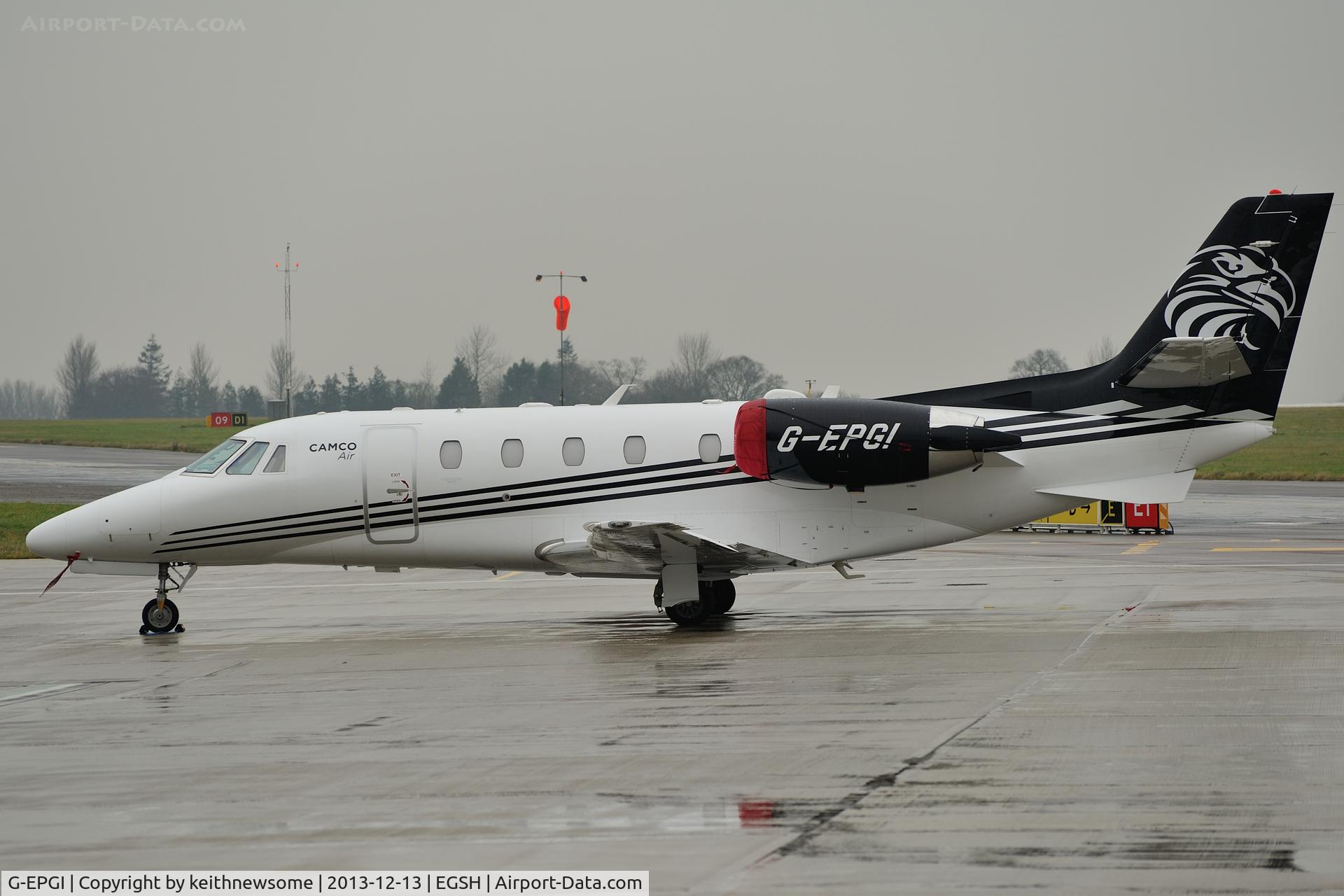 G-EPGI, 2012 Cessna 560XL Citation XLS+ C/N 560-6106, Parked in gloom !